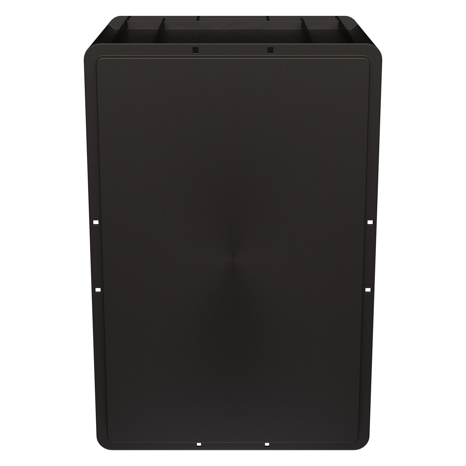 Евроконтейнер ЕС-6432.2 600х400х320 мм iPlast чёрный ЭКО со сплошным дном, закрытыми ручками