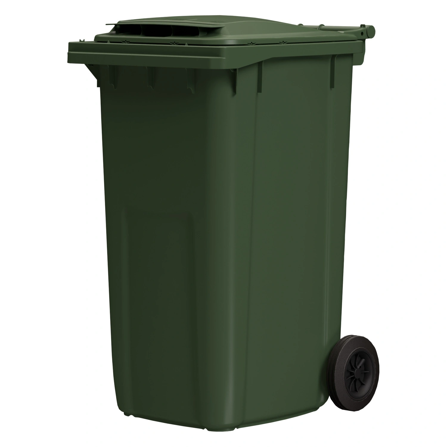 Мусорный контейнер 240 л iPlast зелёный 2-колёсный (д. 200 мм) с зелёной крышкой NEW (20.808) Мусорный контейнер 240 л iPlast зелёный 2-колёсный (д. 200 мм) с зелёной крышкой NEW (20.808)