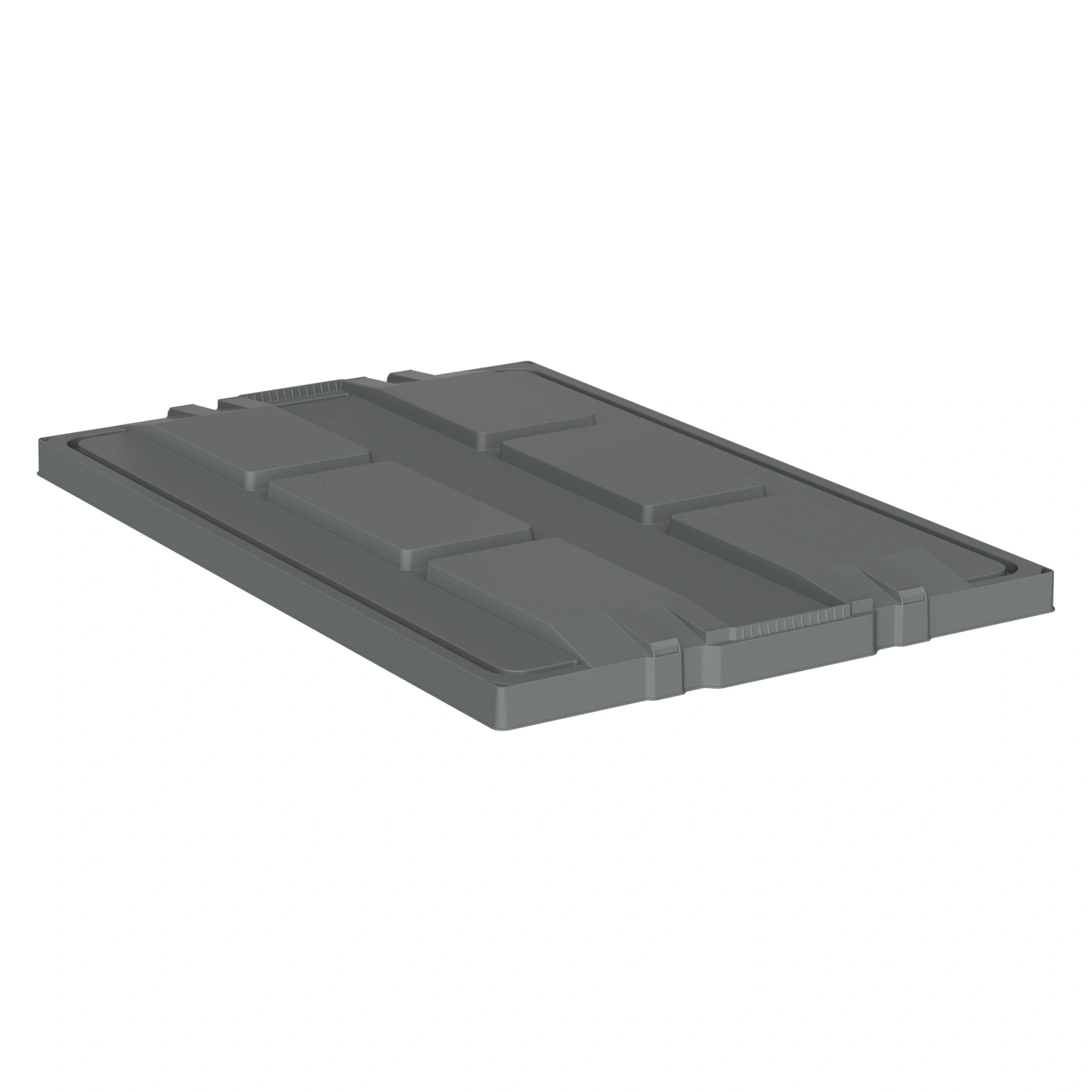 Крышка разборного контейнера Polybox 1200х800х50 мм iPlast серая NEW (05.014)