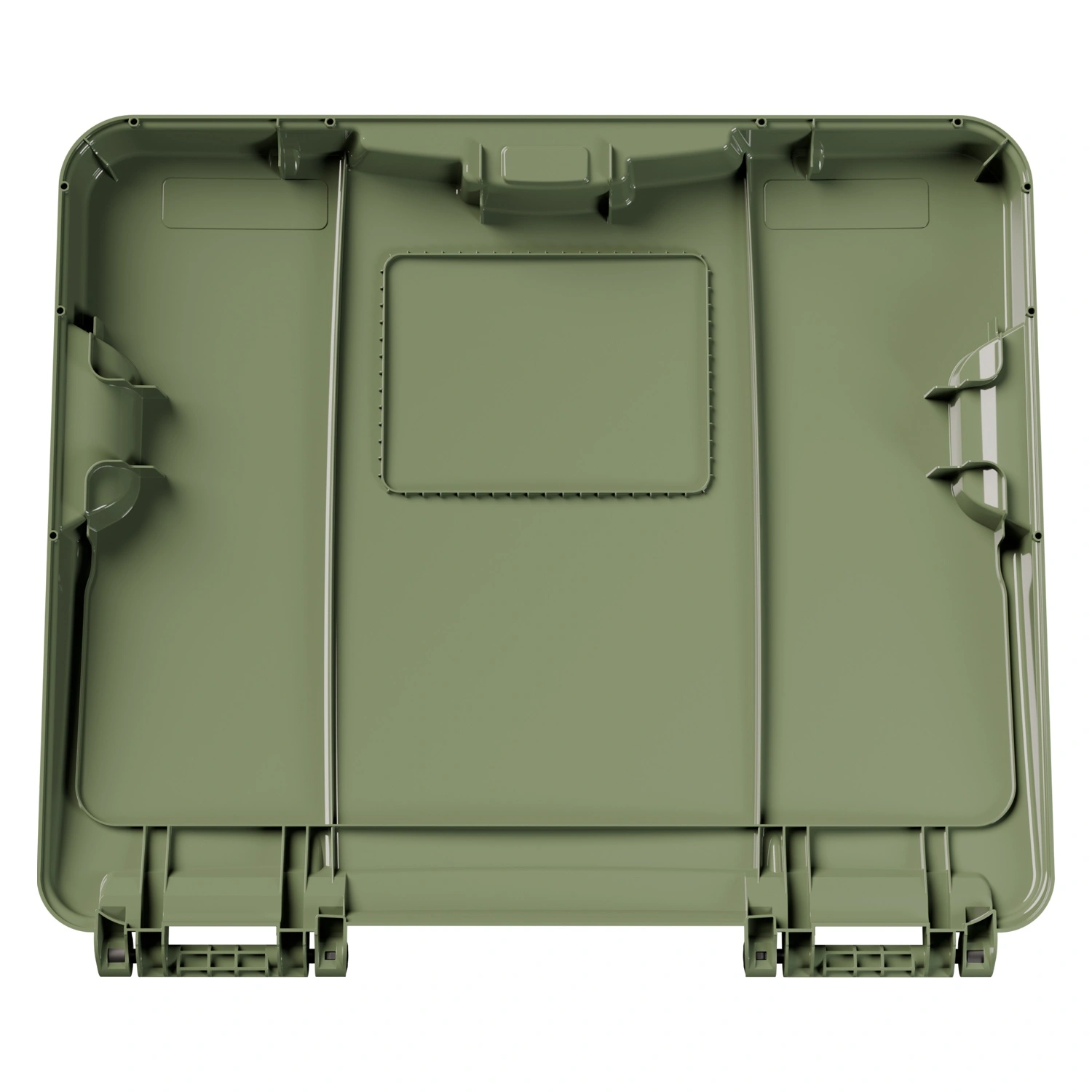 Крышка для мусорного контейнера 1100 л iPlast зелёная c осями для крепления