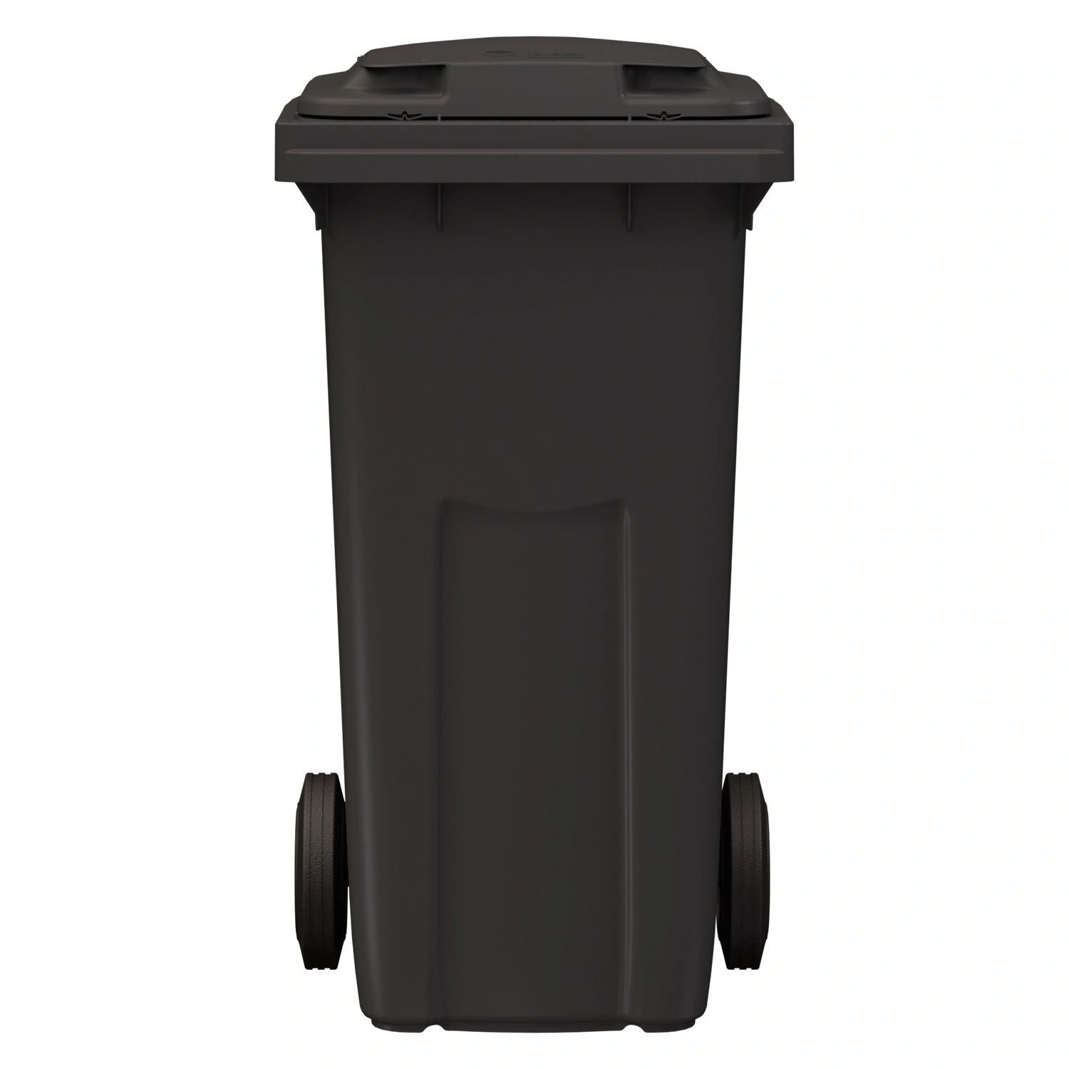 Мусорный контейнер 120 л iPlast тёмно-серый ЭКО 2-колёсный с тёмно-серой крышкой Мусорный контейнер 120 л iPlast тёмно-серый ЭКО 2-колёсный с тёмно-серой крышкой
