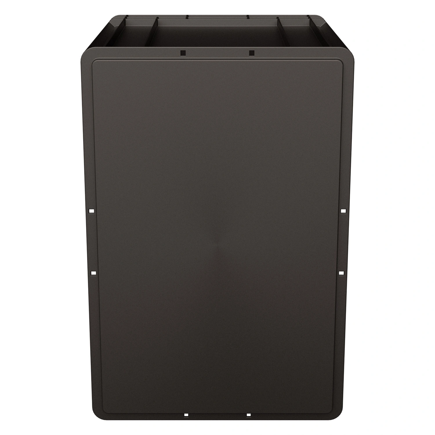 Евроконтейнер ЕС-6442.2 600х400х420 мм iPlast чёрный ЭКО со сплошным дном, закрытыми ручками