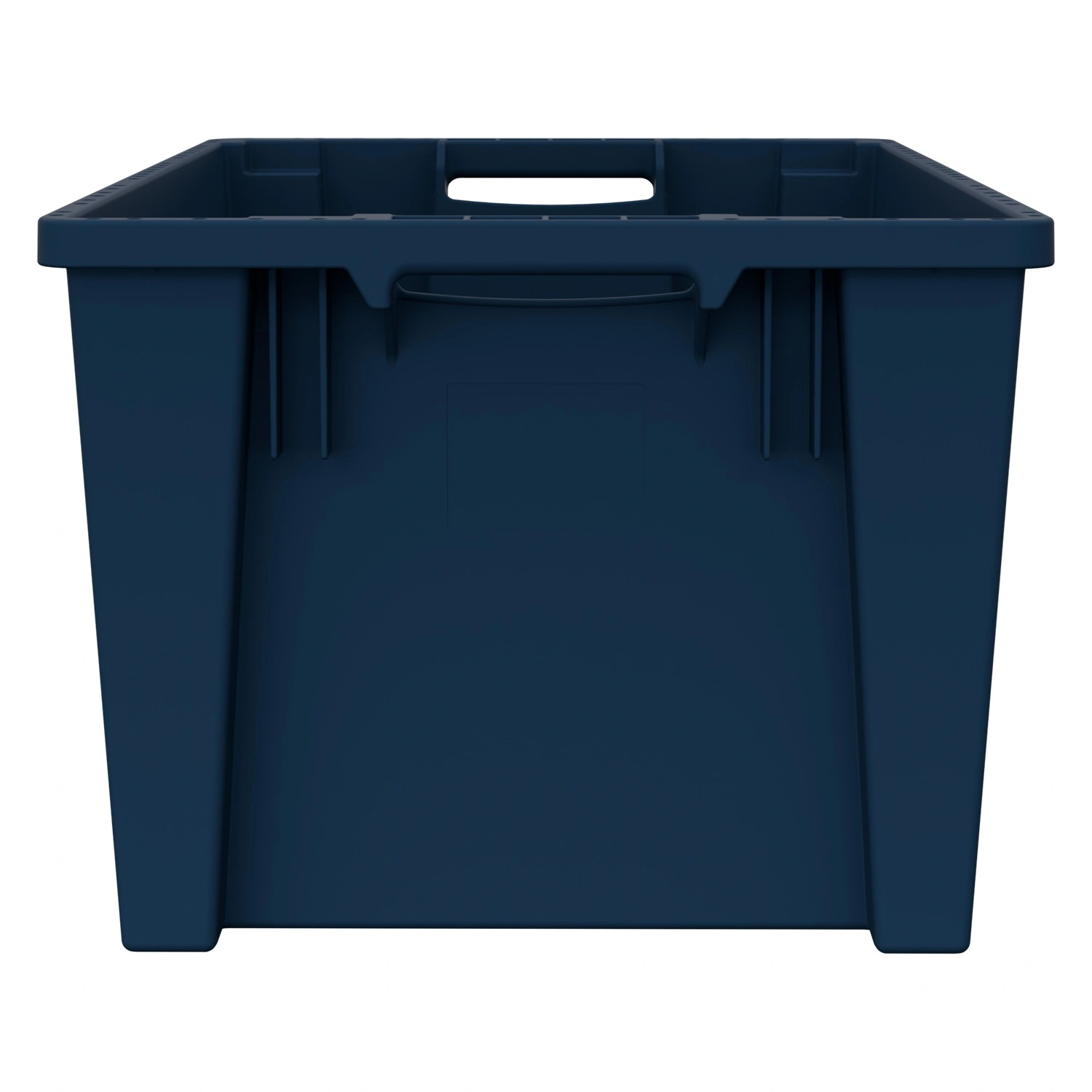 Поворотно-вкладываемый контейнер INSTORE KD-6430.1 600х400х300 мм iPlast синий индиго со сплошным дном