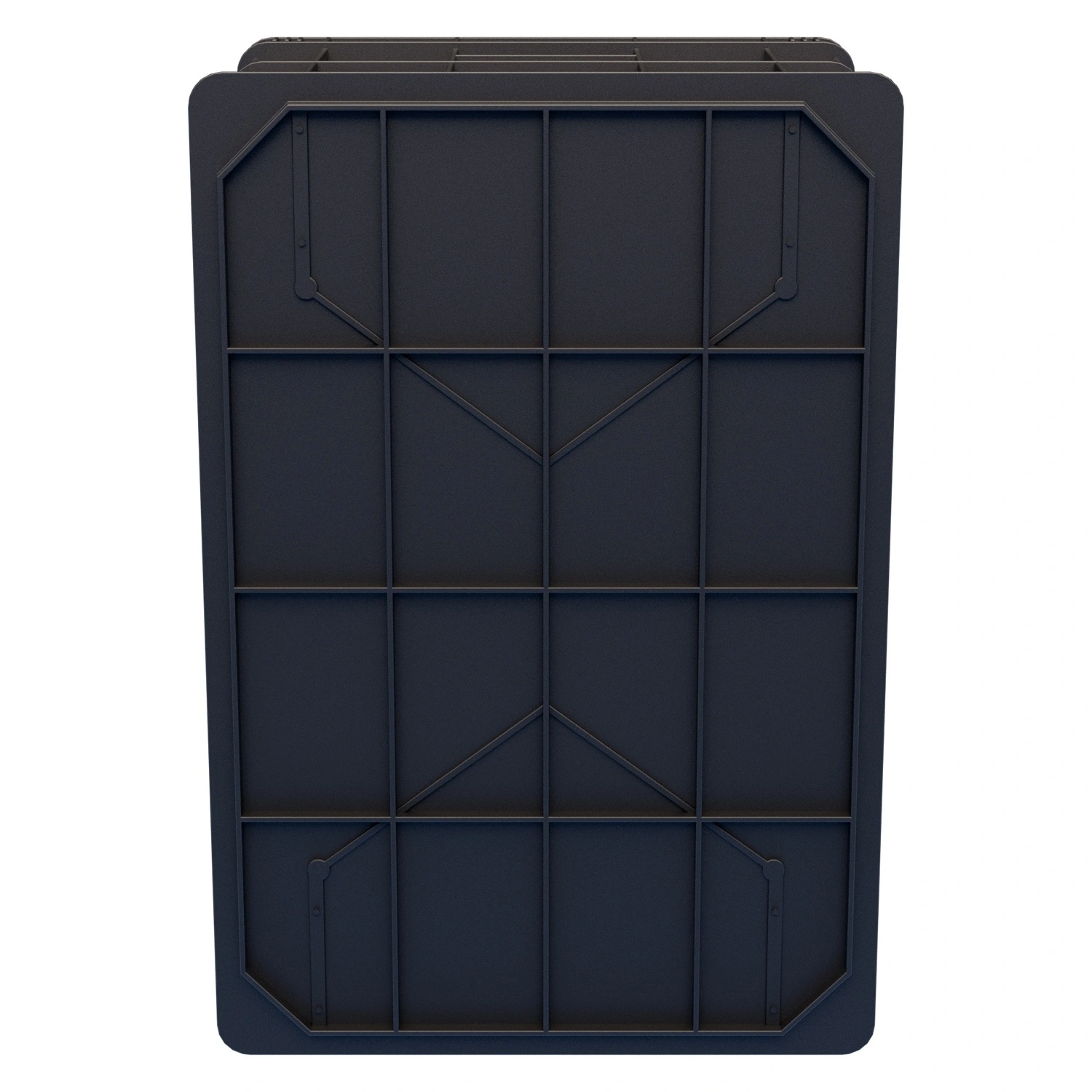 Пищевой ящик универсальный 600х400х259 мм iPlast чёрный ЭКО со сплошными стенками и дном