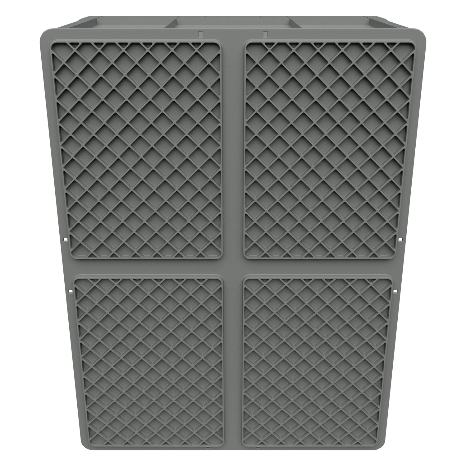 Евроконтейнер ЕС-8632.3 800х600х320 мм iPlast светло-серый с усиленным дном и открытыми ручками