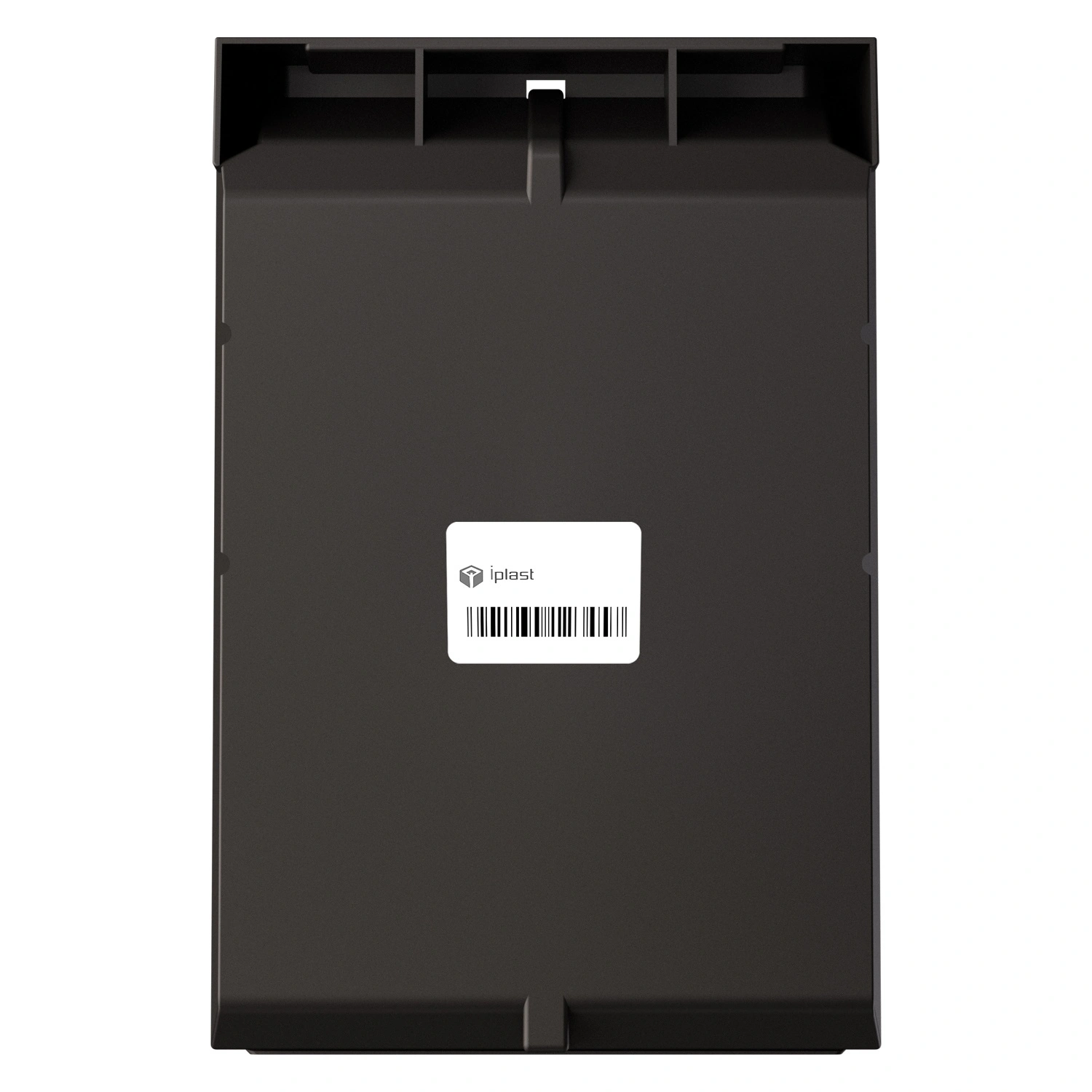 Складской лоток Logic Store 350х225х150 мм iPlast чёрный ЭКО с отверстиями для продольной перегород. и наклейкой