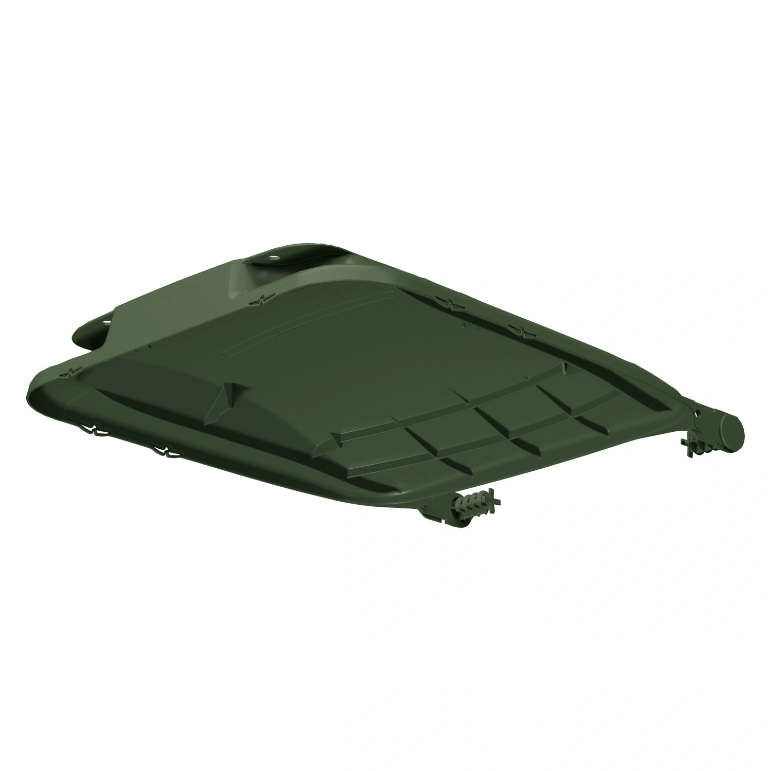 Крышка для мусорного контейнера 120 л (Light) iPlast зелёная c осями для крепления Крышка для мусорного контейнера 120 л (Light) iPlast зелёная c осями для крепления