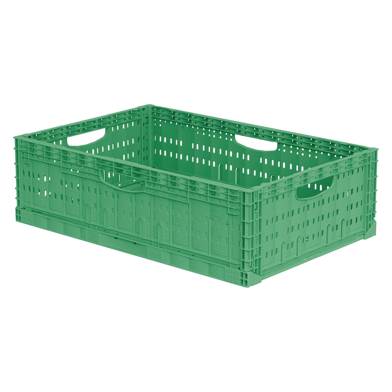 Складной ящик FC-6418 600х400х180 мм iPlast зелёный перфорированный