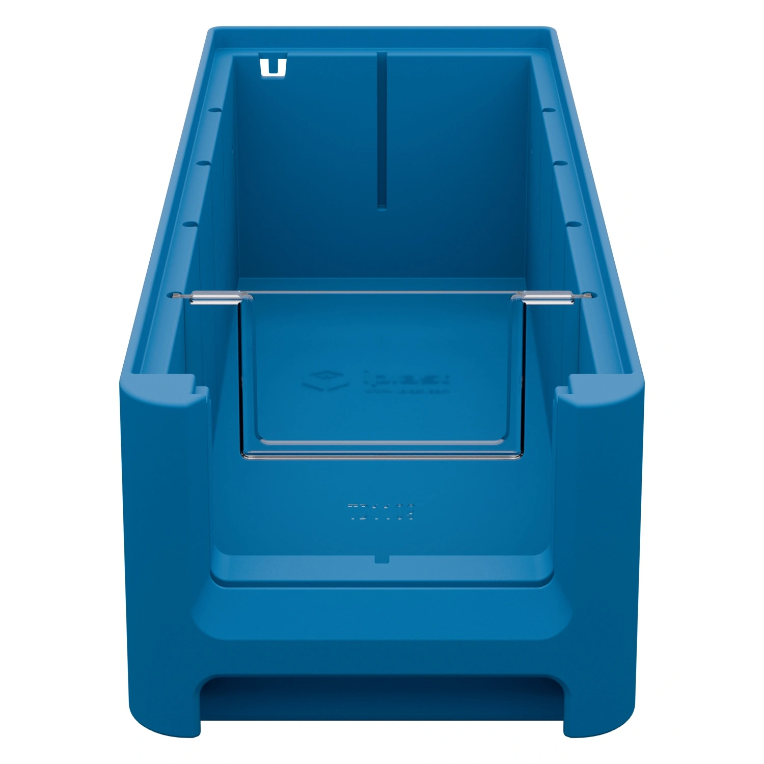 Полочный контейнер SK-3109 300х117х90 мм iPlast голубой с 1 поперечной перегородкой