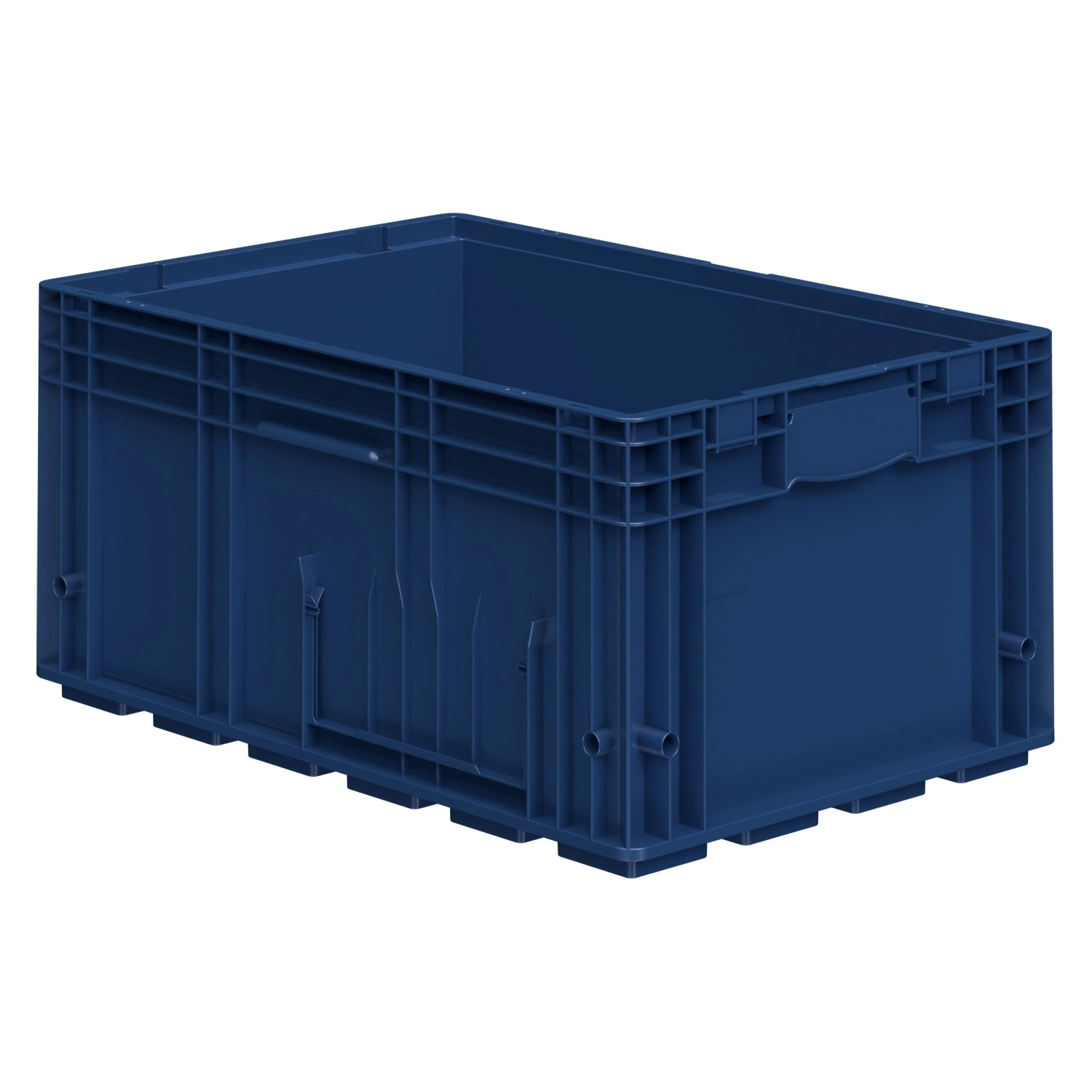 Ящик R-KLT 6429 594х396х280 мм iPlast синий индиго с усиленным дном Ящик R-KLT 6429 594х396х280 мм iPlast синий индиго с усиленным дном