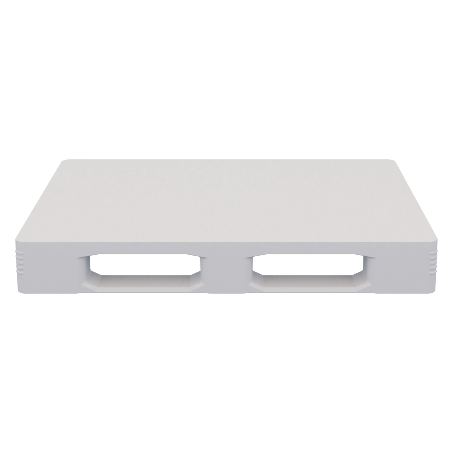 Пластиковый паллет 1200х800х150 мм iPlast белый сплошной на 3 полозьях без бортика