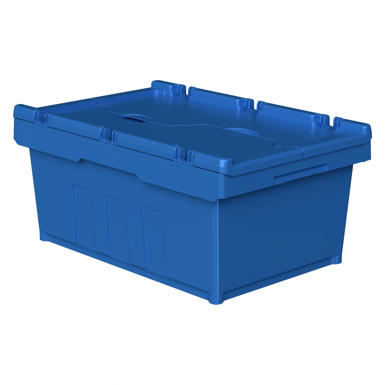 Вкладываемый контейнер INSTORE KVR-6422 600х400х245 мм iPlast голубой с усиленным дном и распашной крышкой