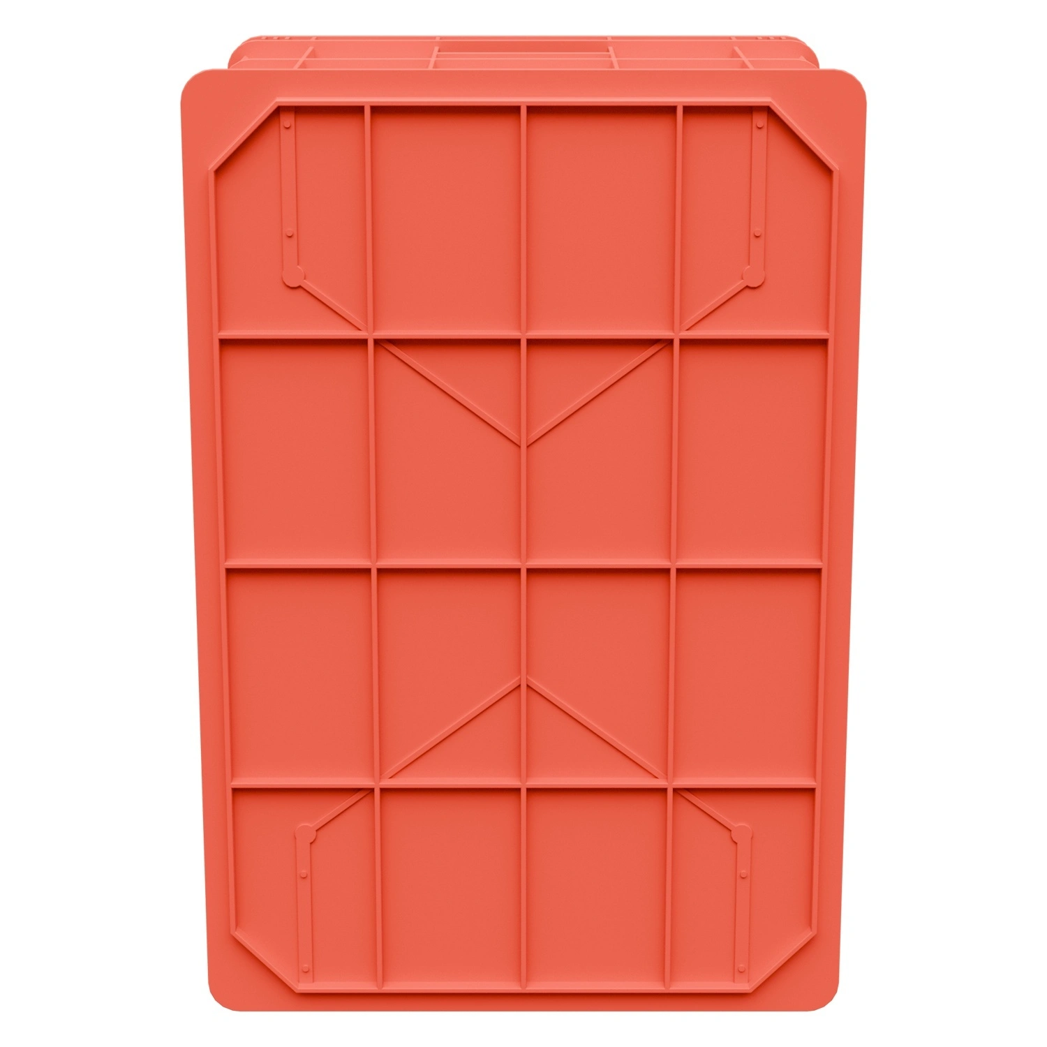 Пищевой ящик универсальный 600х400х259 мм iPlast красный ЭКО со сплошными стенками и дном
