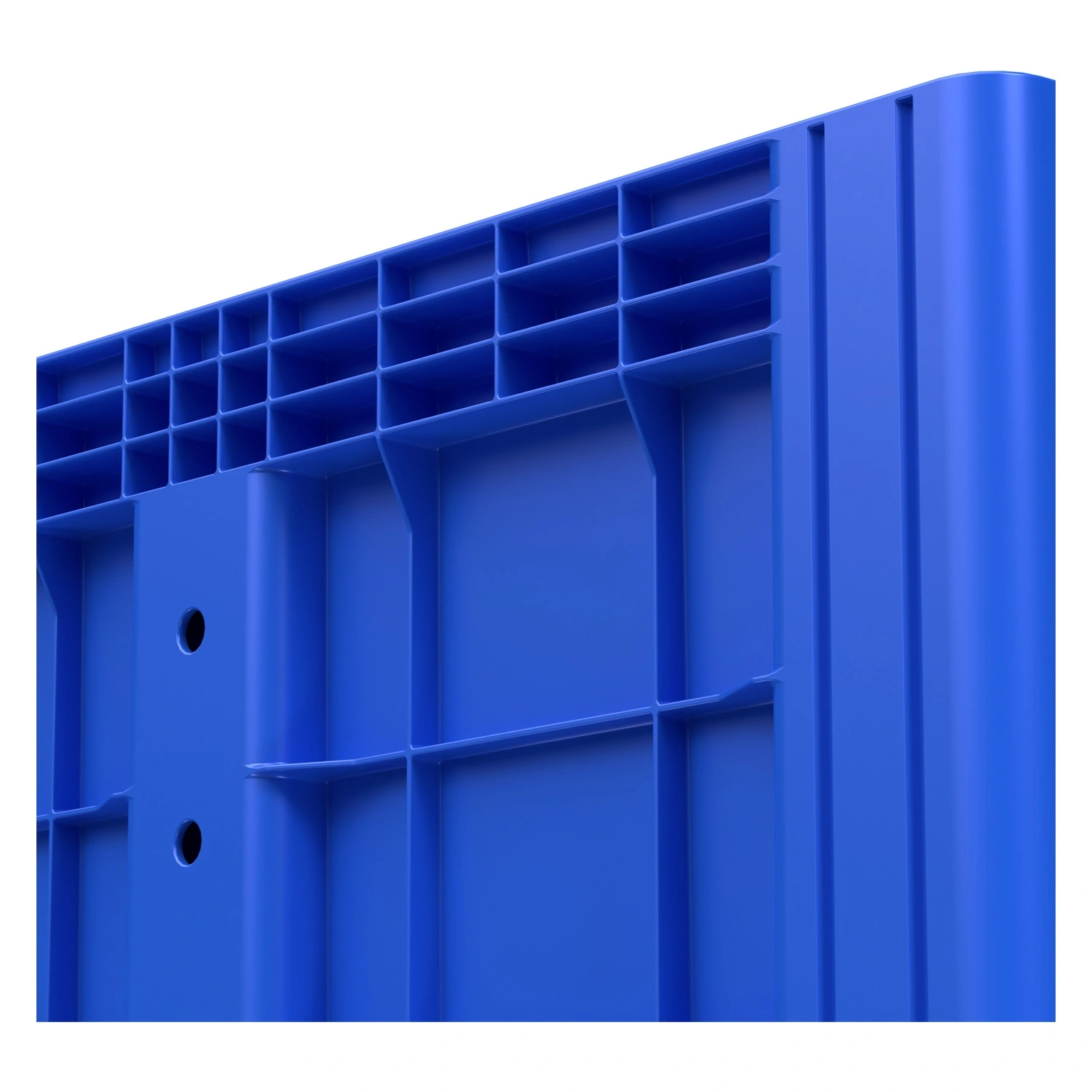 Большой контейнер 1200x800x800 мм iPlast iBOX голубой со сплошными стенками и дном, на полозьях