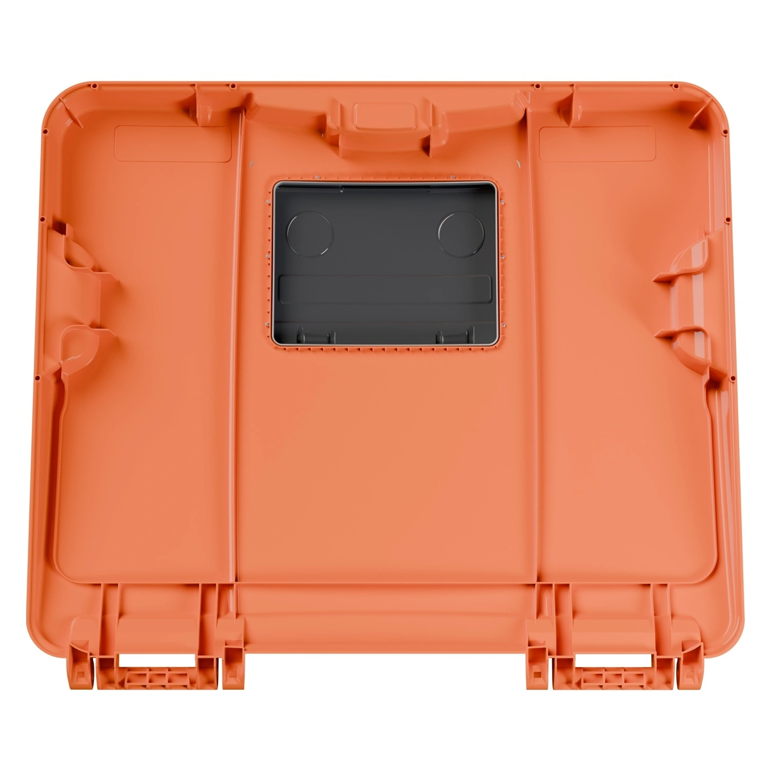 Крышка для мусорного контейнера 1100 л iPlast оранжевая с тёмно-серой мини-крышкой