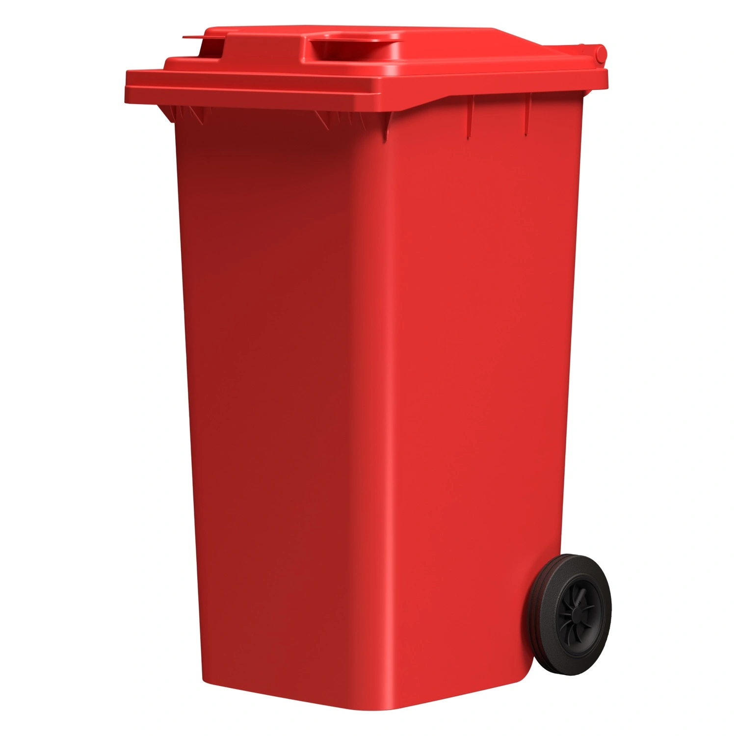 Мусорный контейнер 240 л iPlast красный 2-колёсный (д. 200 мм) с красной полипропиленовой крышкой Мусорный контейнер 240 л iPlast красный 2-колёсный (д. 200 мм) с красной полипропиленовой крышкой