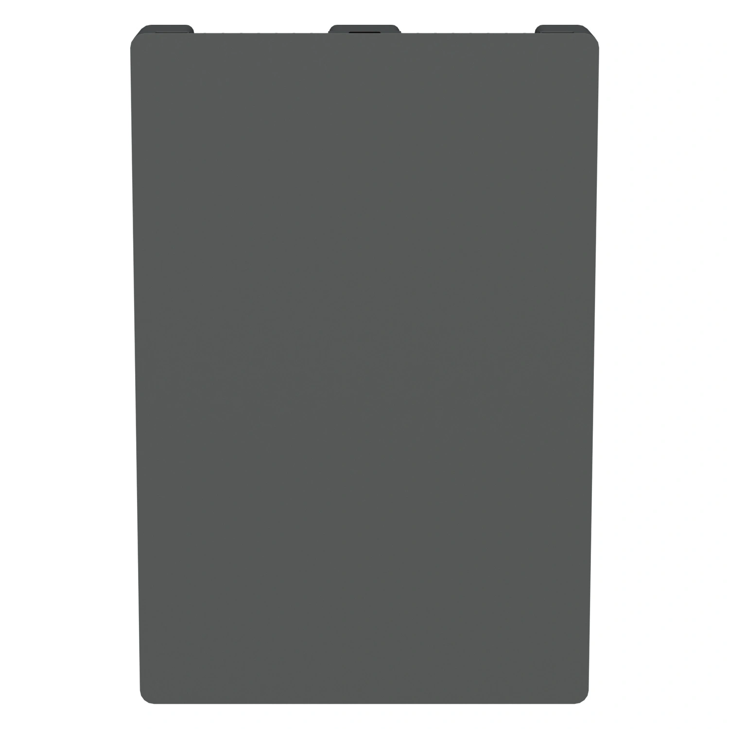 Пластиковый паллет 1200х800х150 мм iPlast серый сплошной на 3 полозьях без бортика с 1 трубой усиления