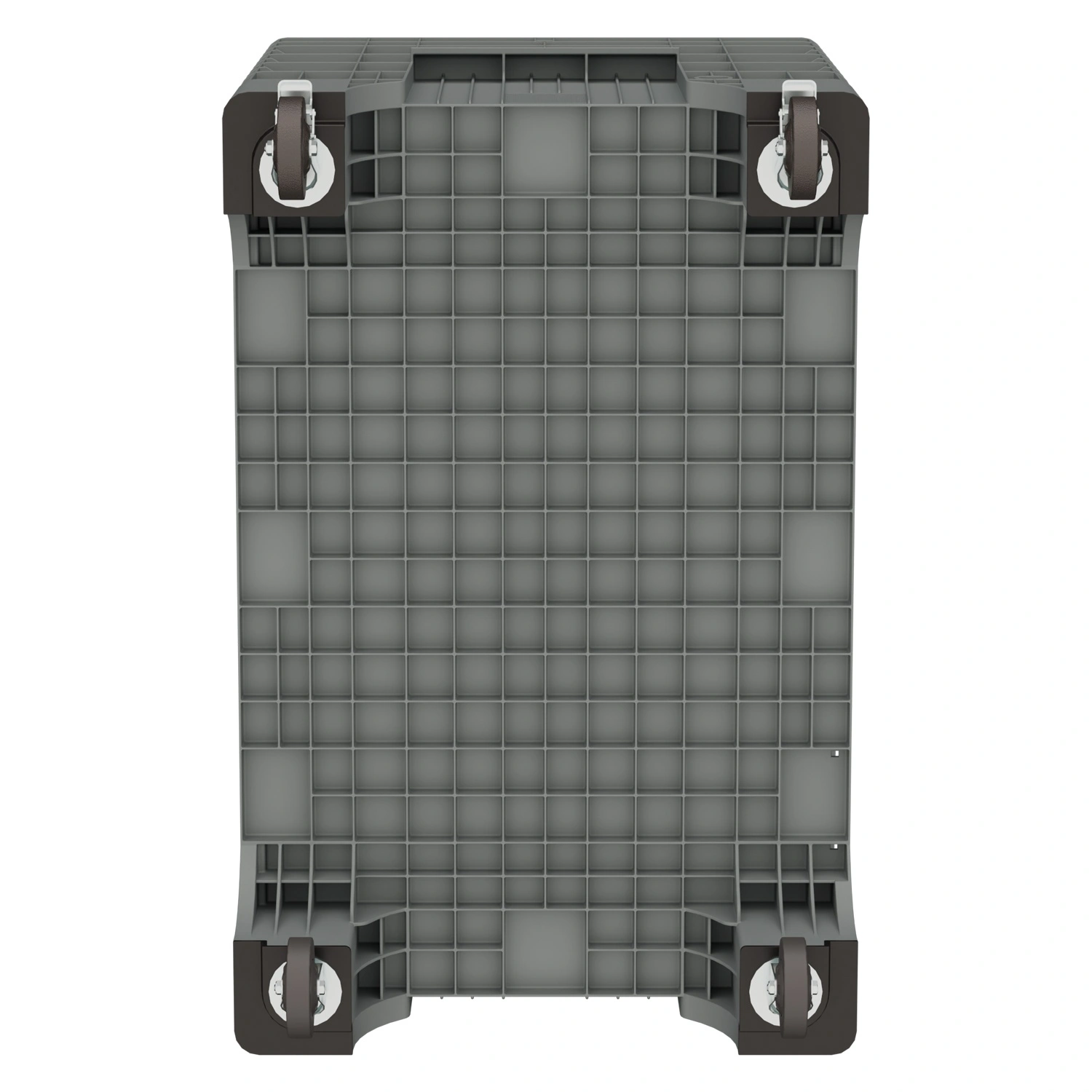 Большой контейнер 1020x640x810 мм iPlast iBOX светло-серый со сплошными стенками и дном, на колёсах