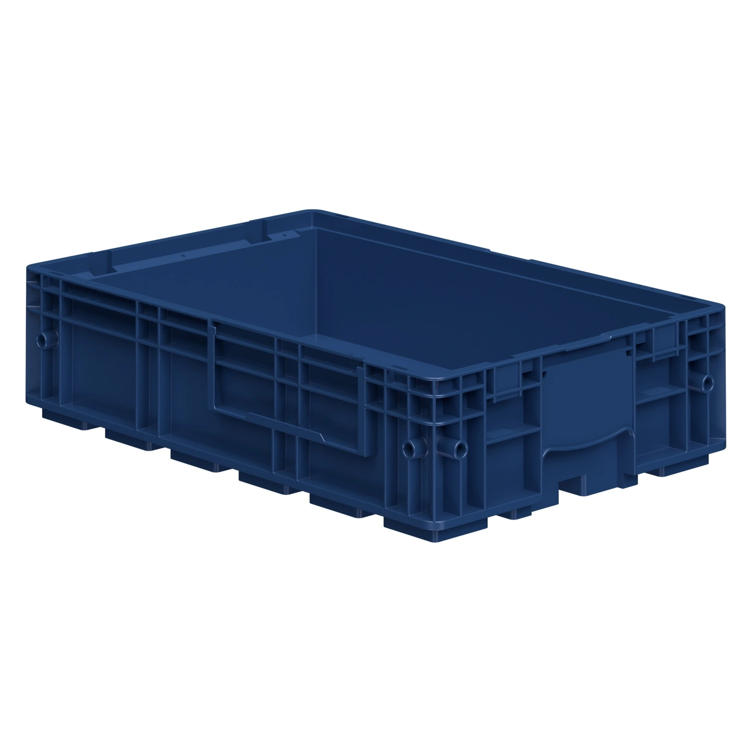 Ящик R-KLT 6415 594х396х147,5 мм iPlast синий индиго с усиленным дном Ящик R-KLT 6415 594х396х147,5 мм iPlast синий индиго с усиленным дном