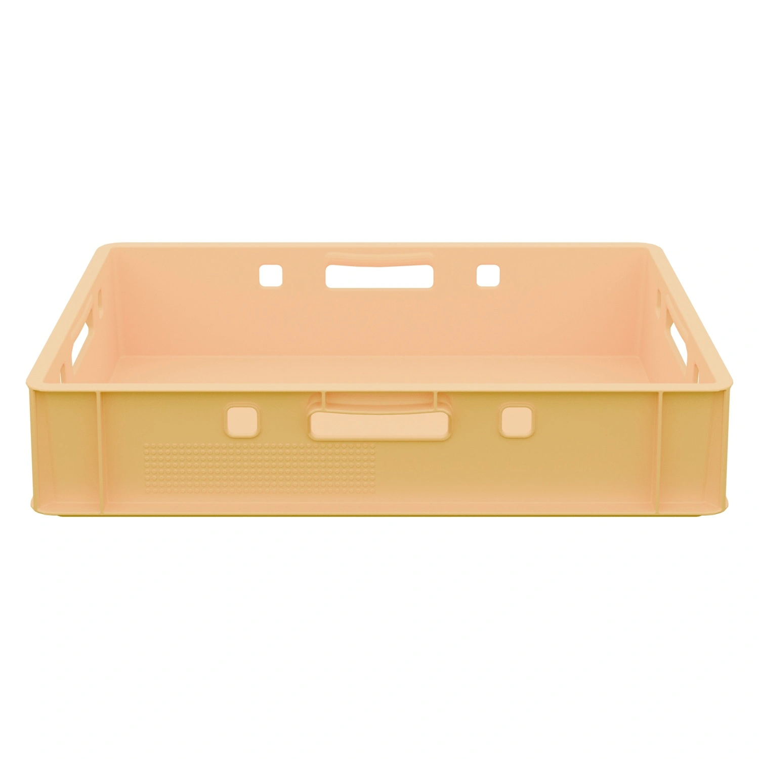 Пищевой ящик универсальный FK-6412 600х400х120 мм iPlast жёлтый со сплошными стенками и дном