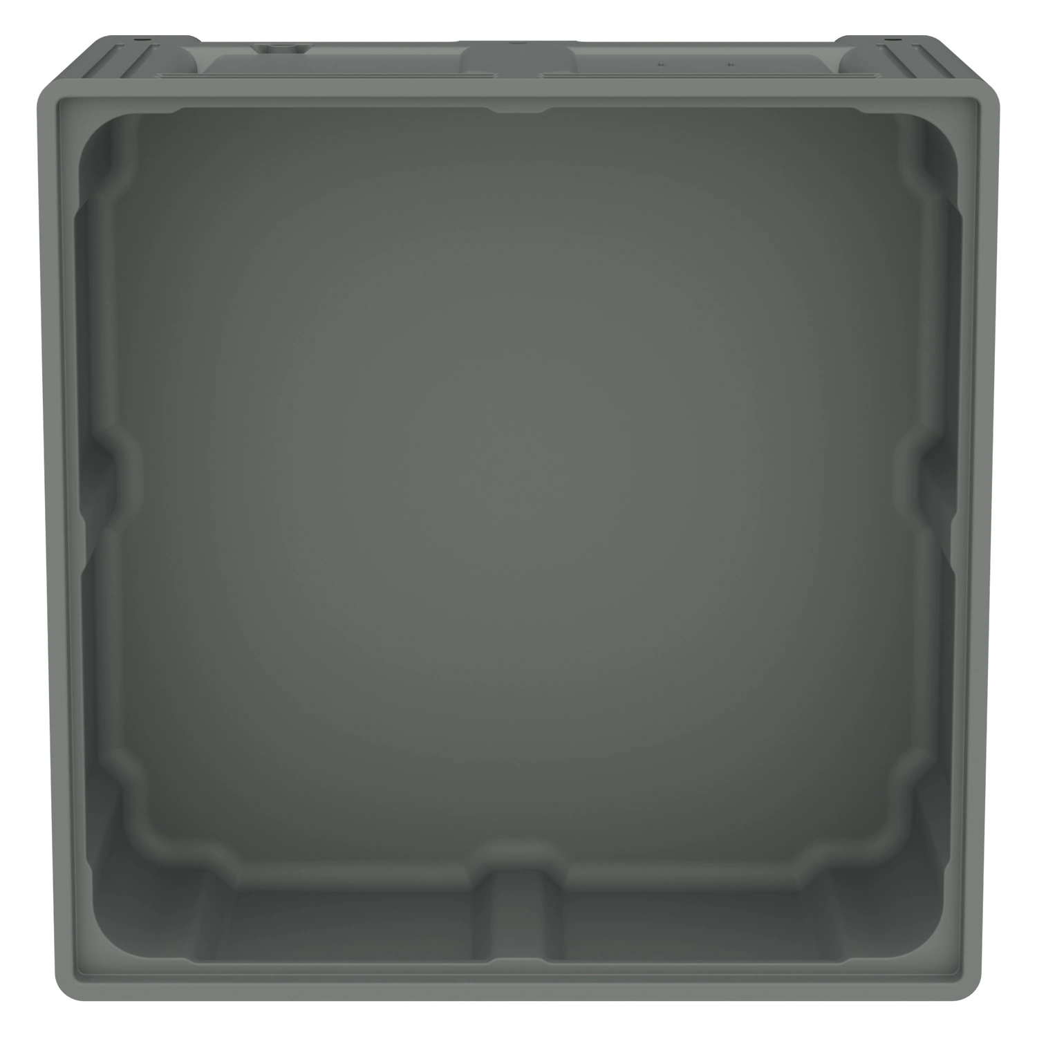 Большой контейнер 1130x1130x580 мм iPlast iBOX светло-серый со сплошными стенками и дном, на ножках