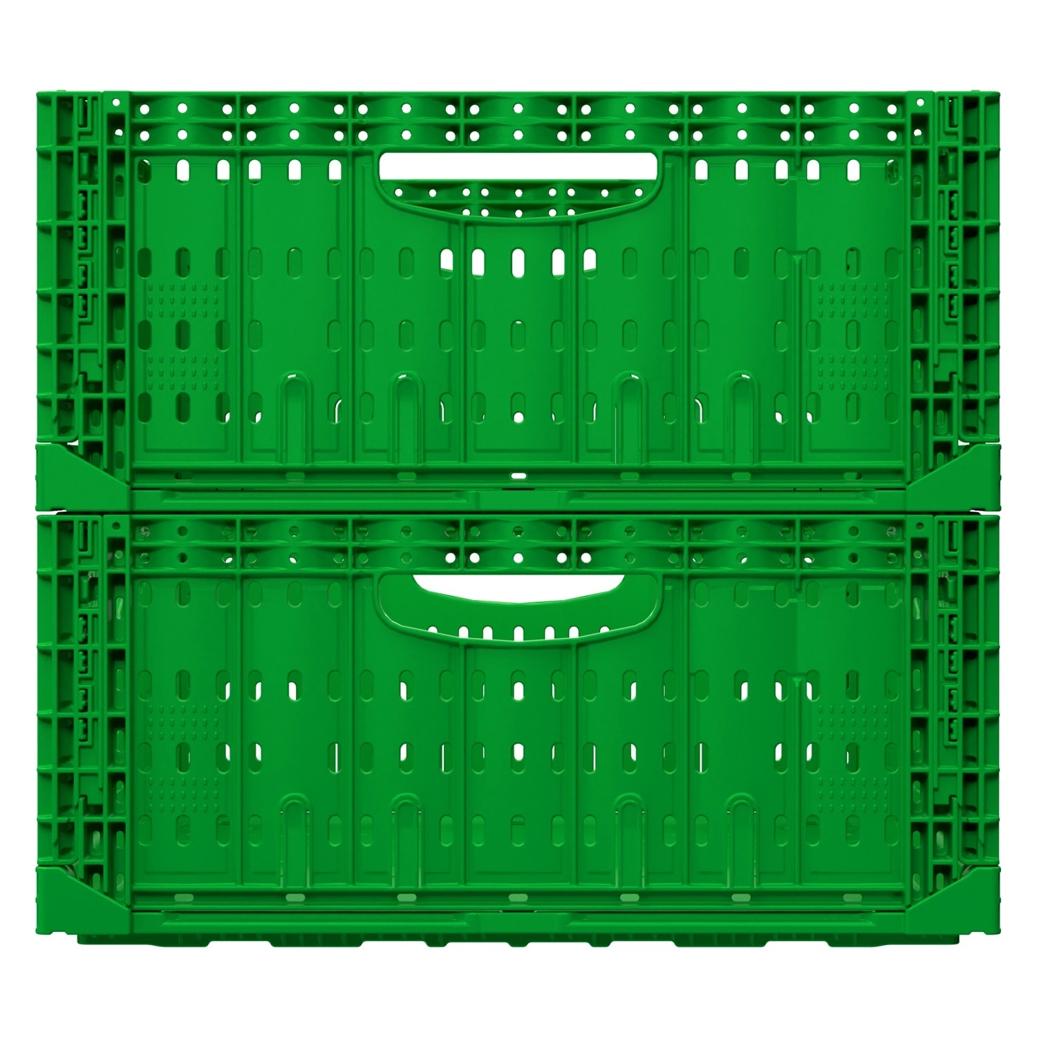 Складной ящик FC-6418 600х400х180 мм iPlast салатовый перфорированный