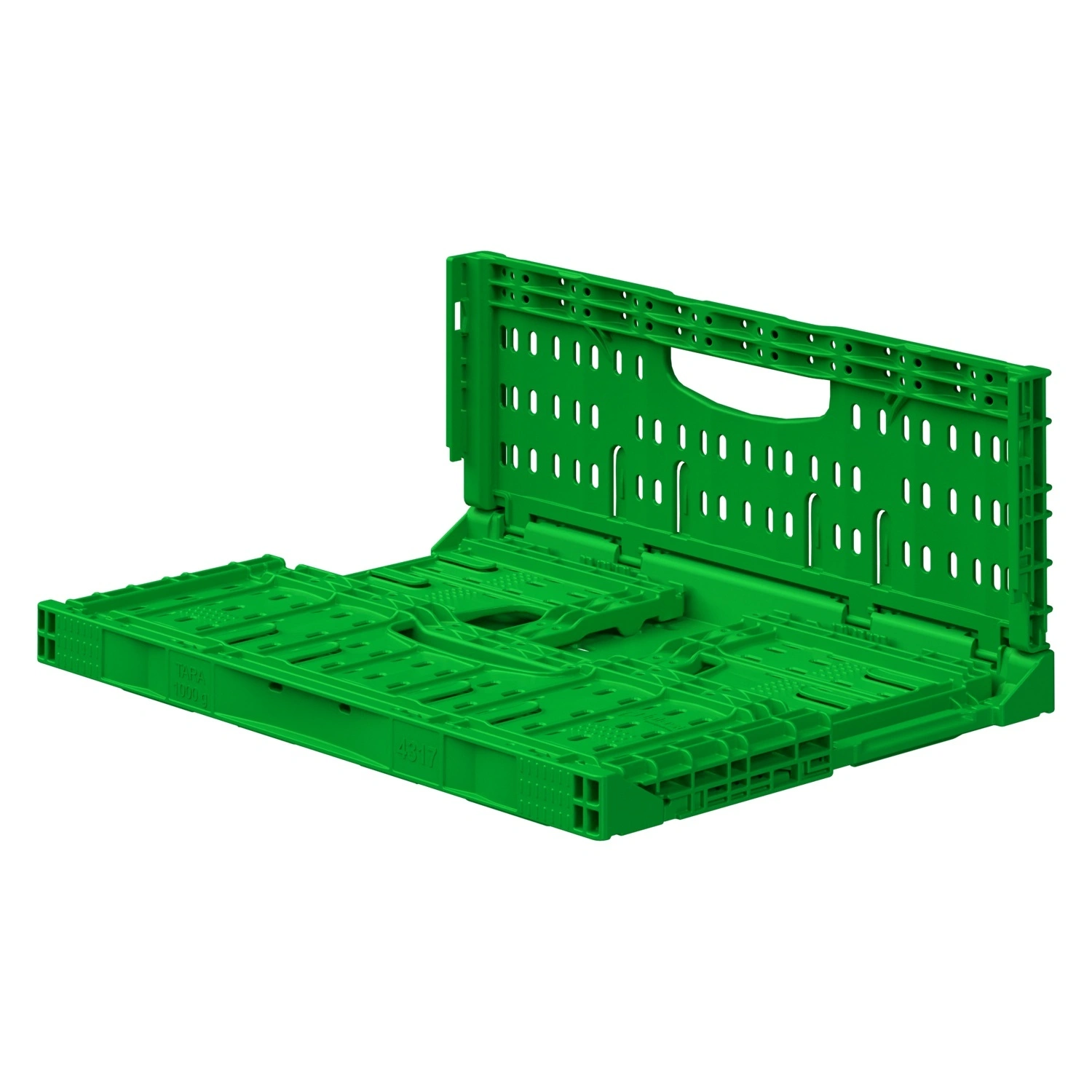 Складной ящик FC-4317 400х300х170 мм iPlast салатовый перфорированный