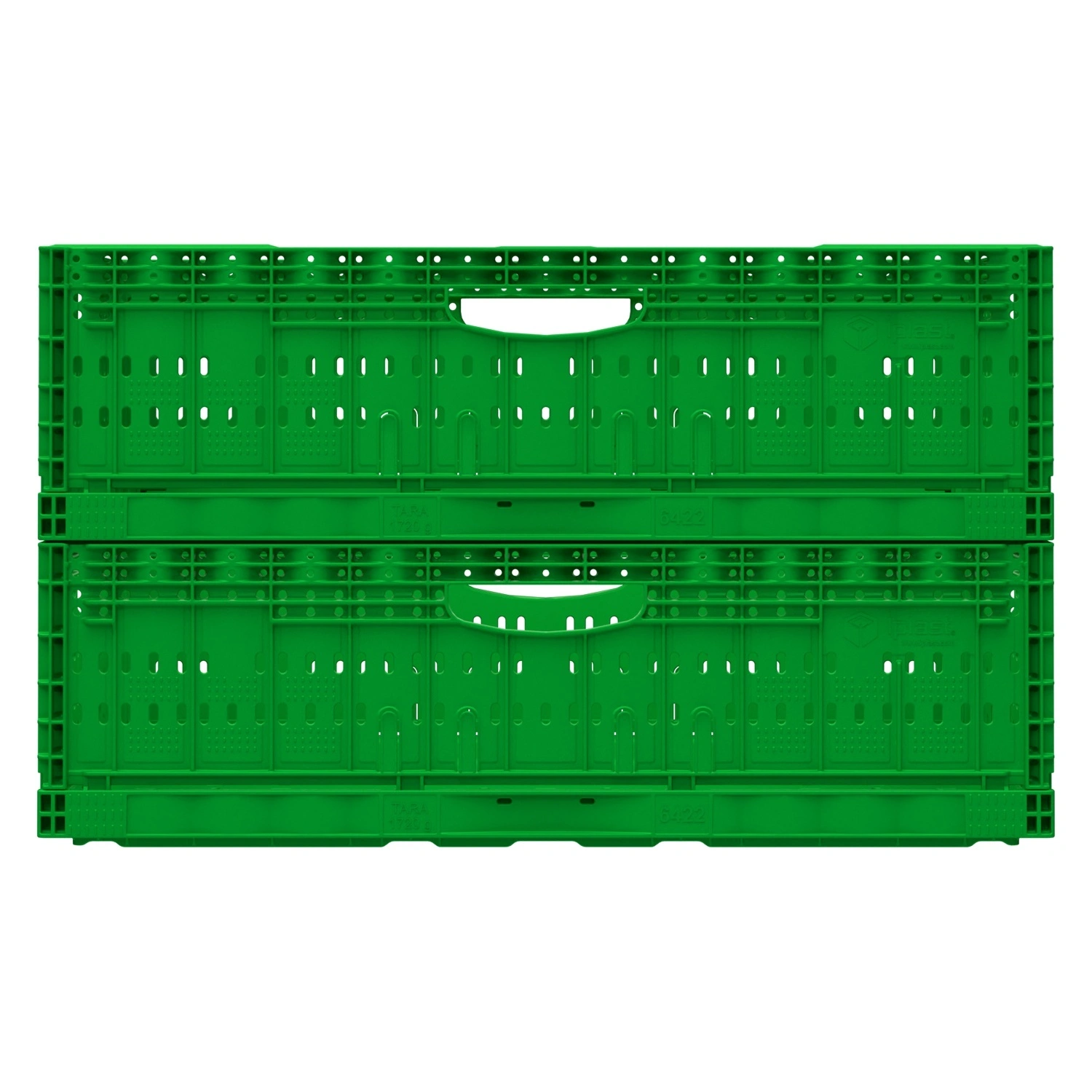 Складной ящик FC-6418 600х400х180 мм iPlast салатовый перфорированный