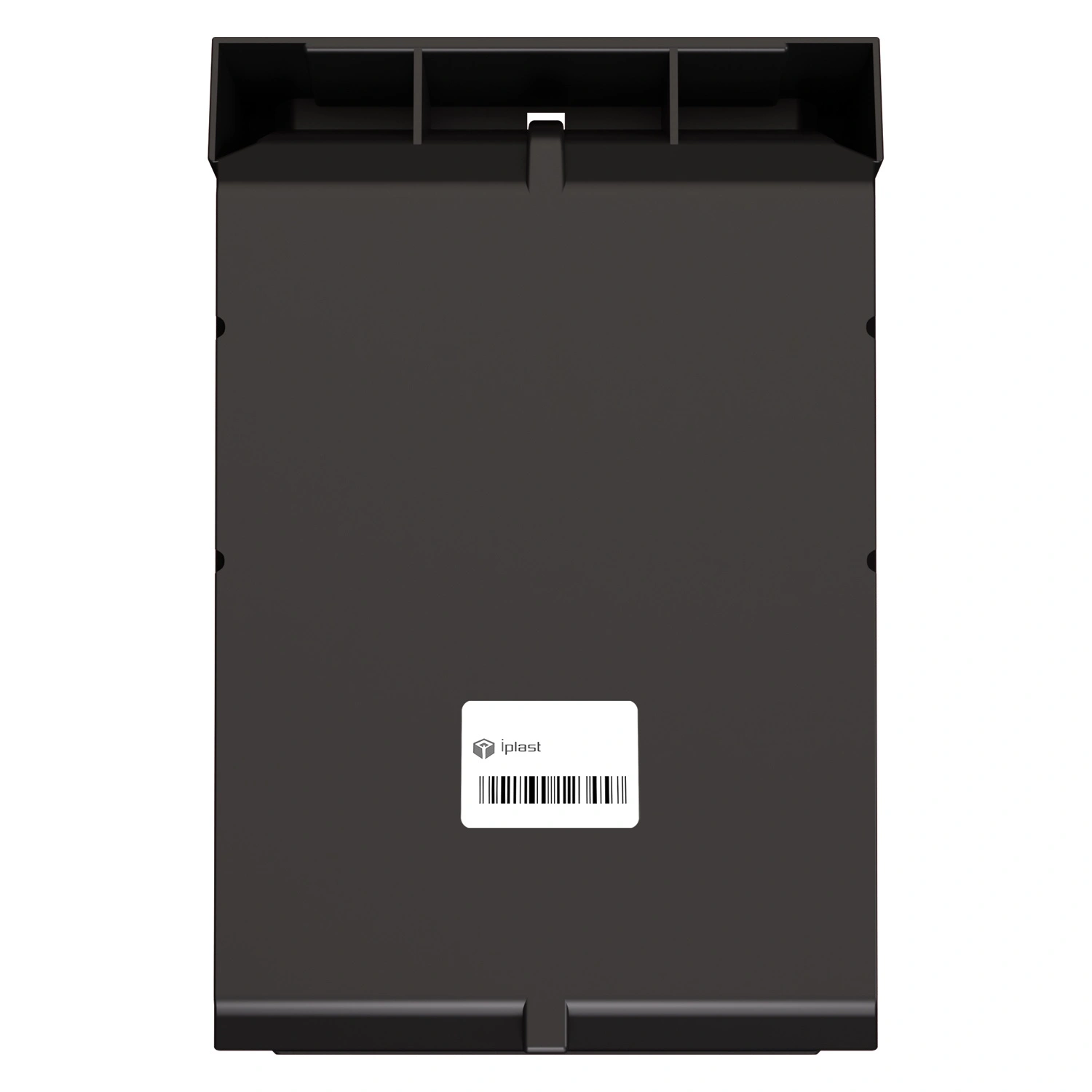 Складской лоток Logic Store 350х225х150 мм iPlast чёрный ЭКО с отверстиями для продольной перегород. и наклейкой