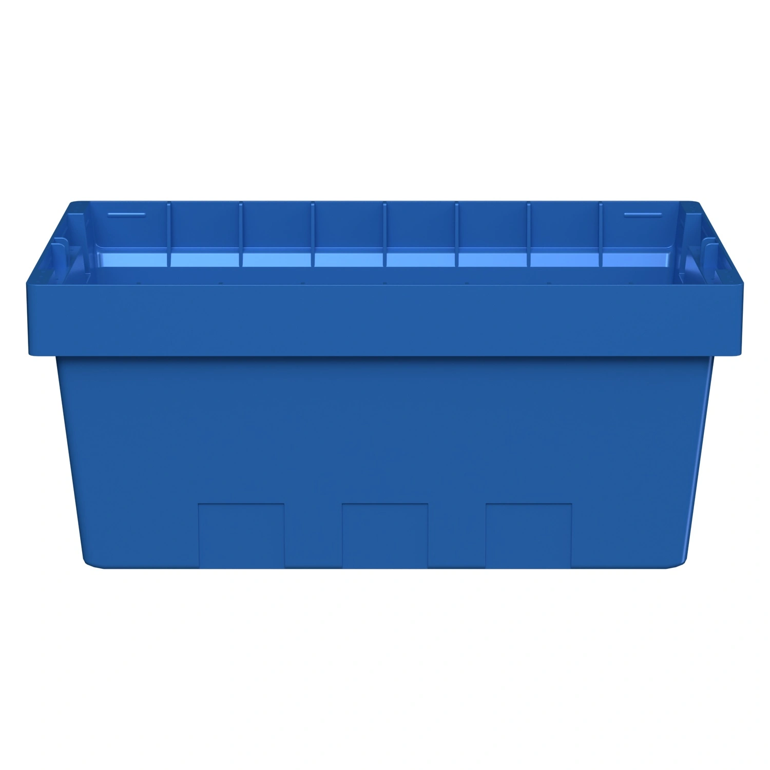 Вкладываемый контейнер INSTORE KV-5321 490x300x210 мм iPlast голубой со сплошным дном