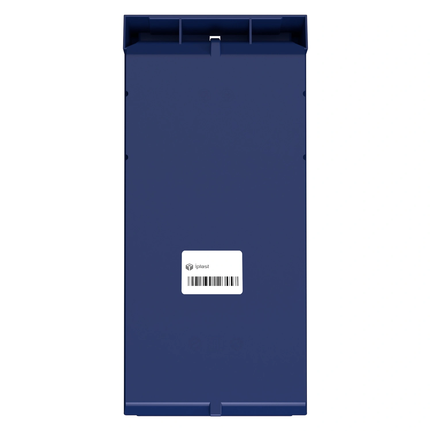 Складской лоток Logic Store 500х225х150 мм iPlast синий индиго с отверстиями для перегородок и наклейкой сбоку