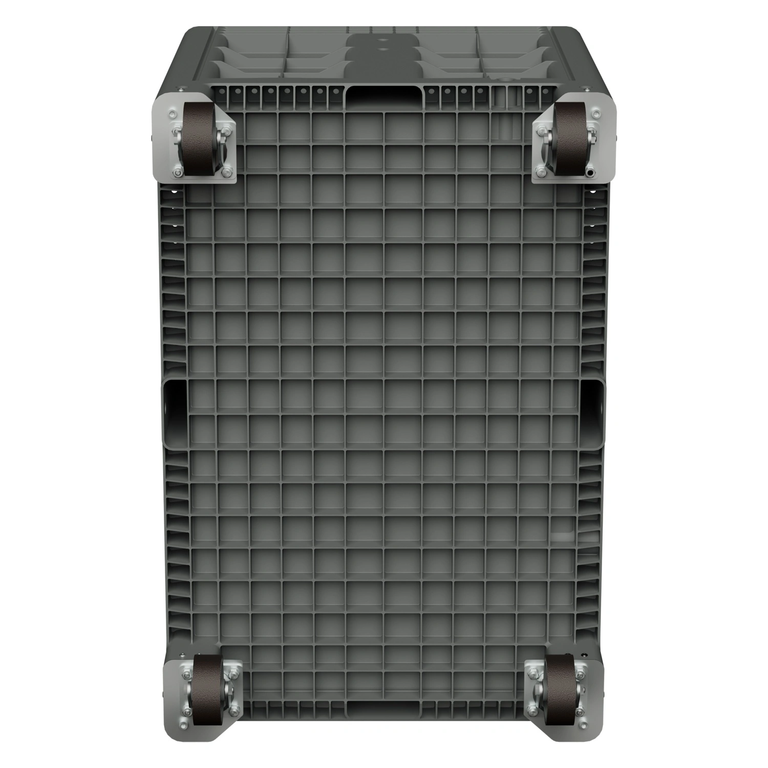 Большой контейнер 1200x800x920 мм iPlast iBOX светло-серый со сплошными стенками и дном, на колёсах