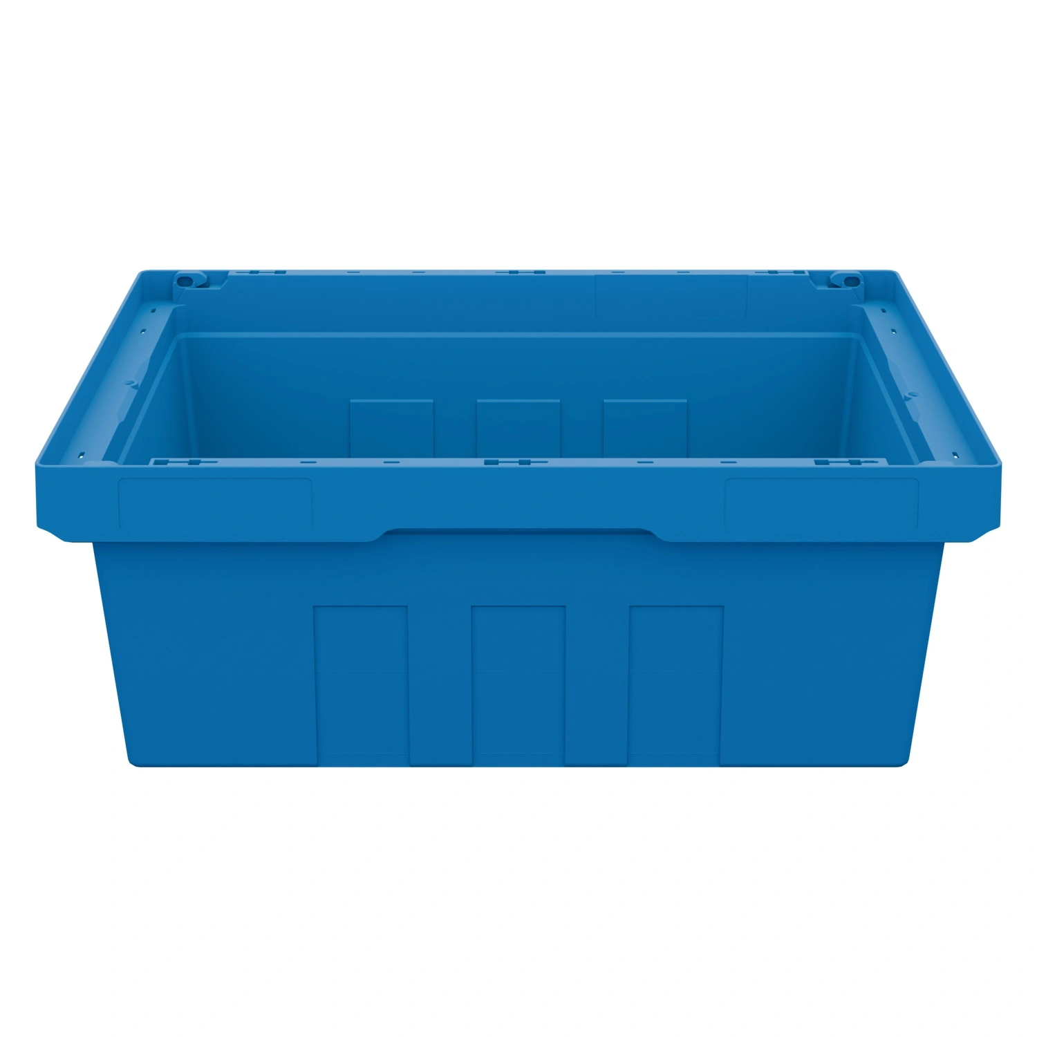 Вкладываемый контейнер INSTORE KV-6422 600x400x220 мм iPlast голубой со сплошным дном