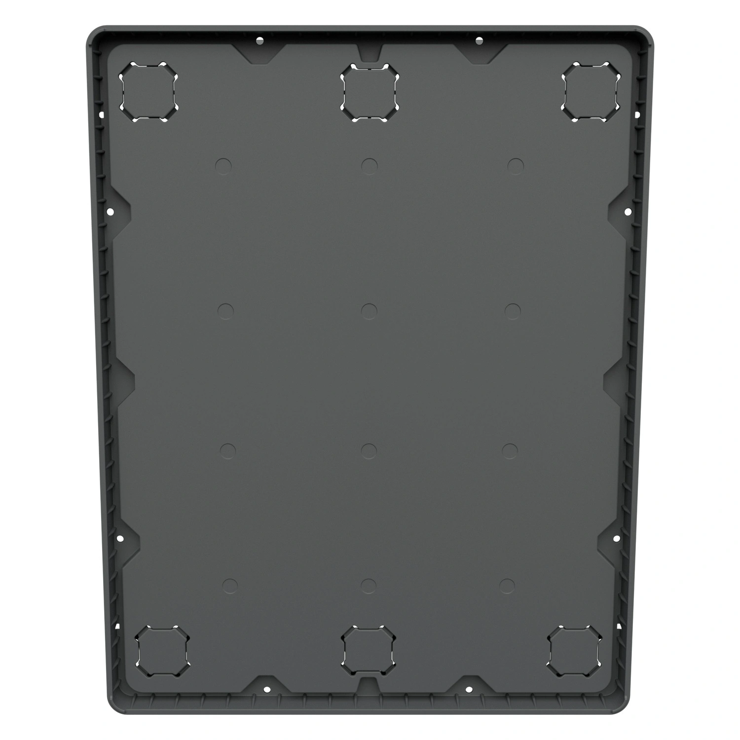 Пластиковый паллет 1470x1140x180 мм iPlast серый сплошной на 3 полозьях