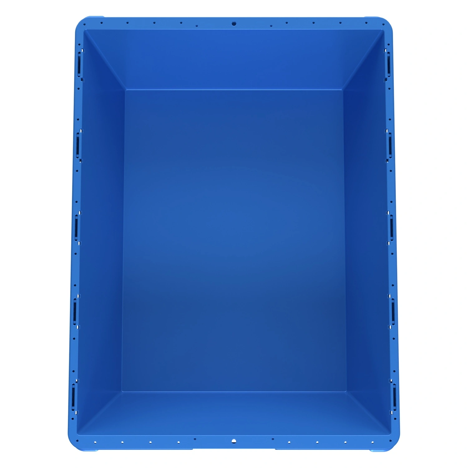 Вкладываемый контейнер INSTORE KV-8632.1 800х600х320 мм iPlast голубой со сплошным дном и штабельным упором