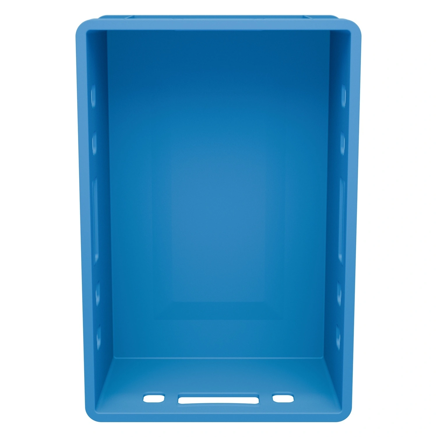 Пищевой ящик универсальный FK-6420 600х400х200 мм iPlast голубой ЭКО со сплошными стенками и дном