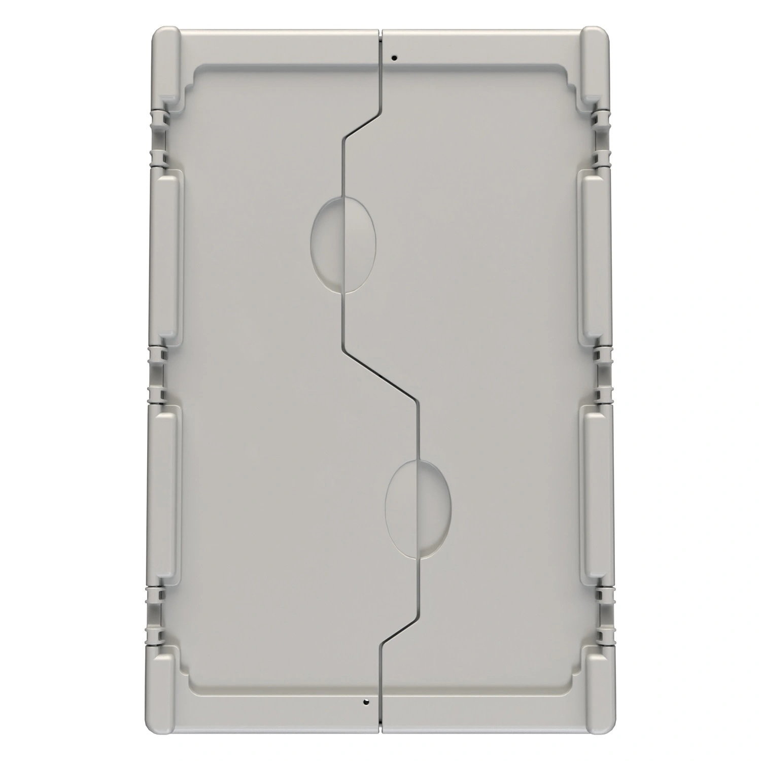 Вкладываемый контейнер INSTORE KV-6442 600х400х420 мм iPlast серый со сплошным дном и распашной крышкой