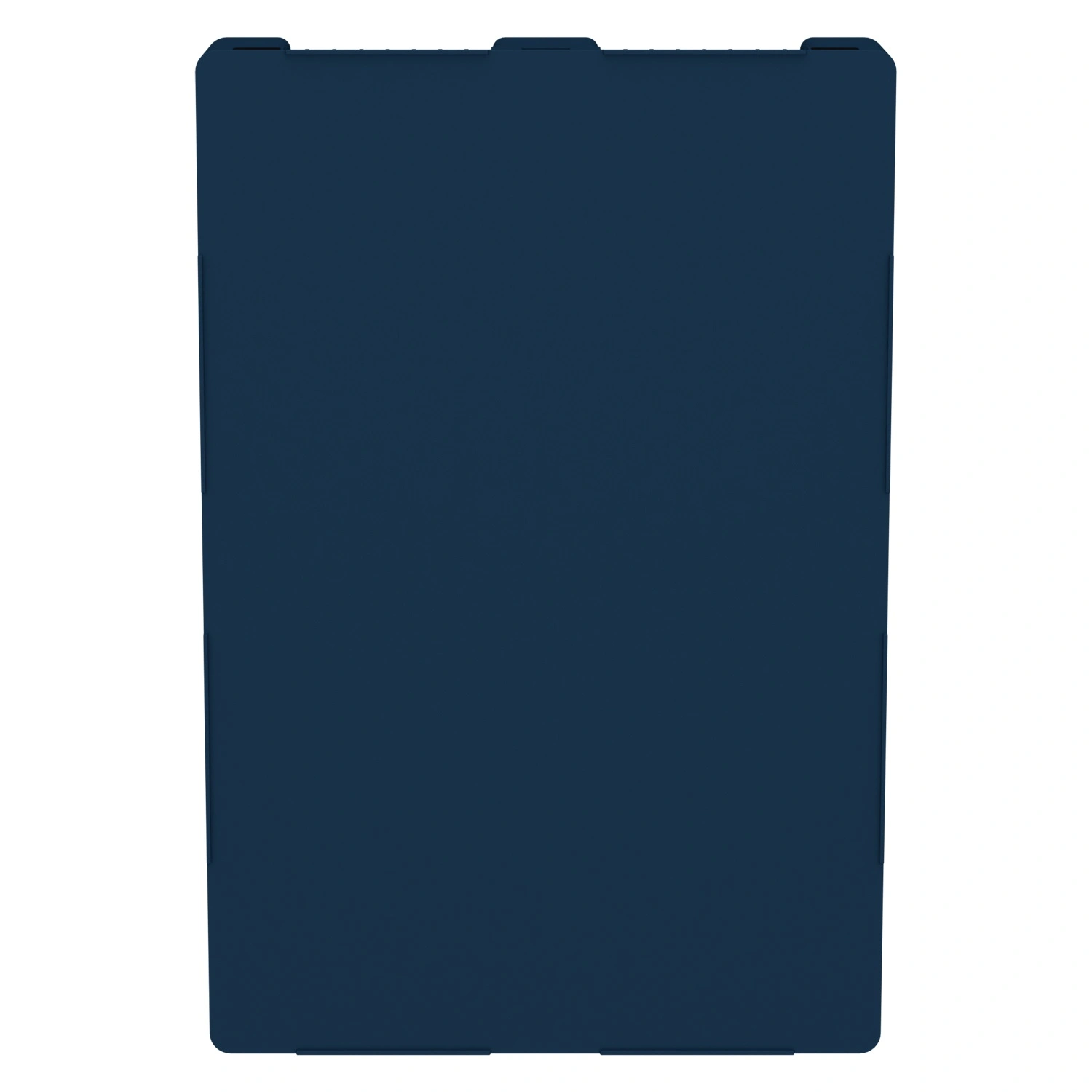 Пластиковый паллет 1200х800х150 мм iPlast синий индиго сплошной на 3 полозьях с борт. и 2 трубами усиления