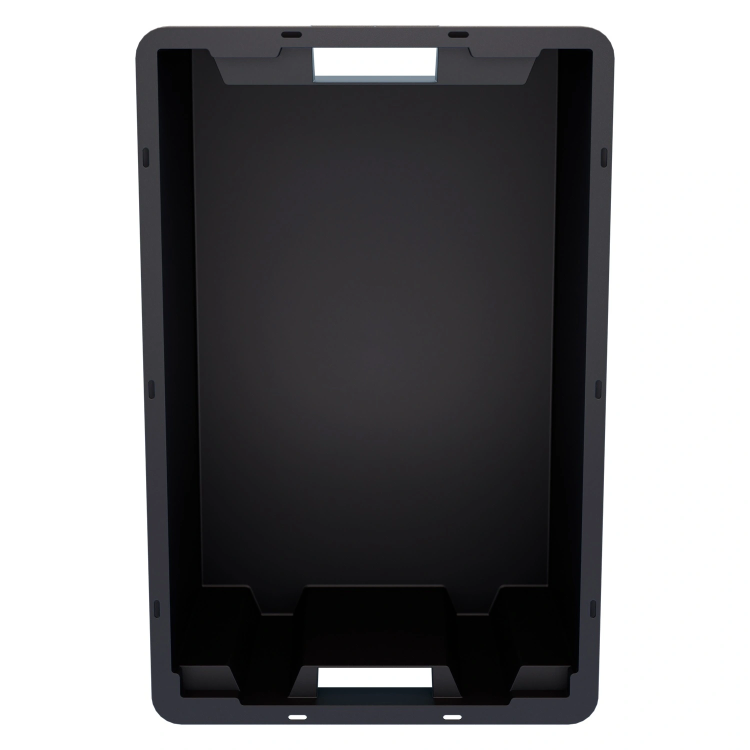 Пищевой ящик универсальный 600х400х200 мм iPlast чёрный ЭКО со сплошными стенками и дном