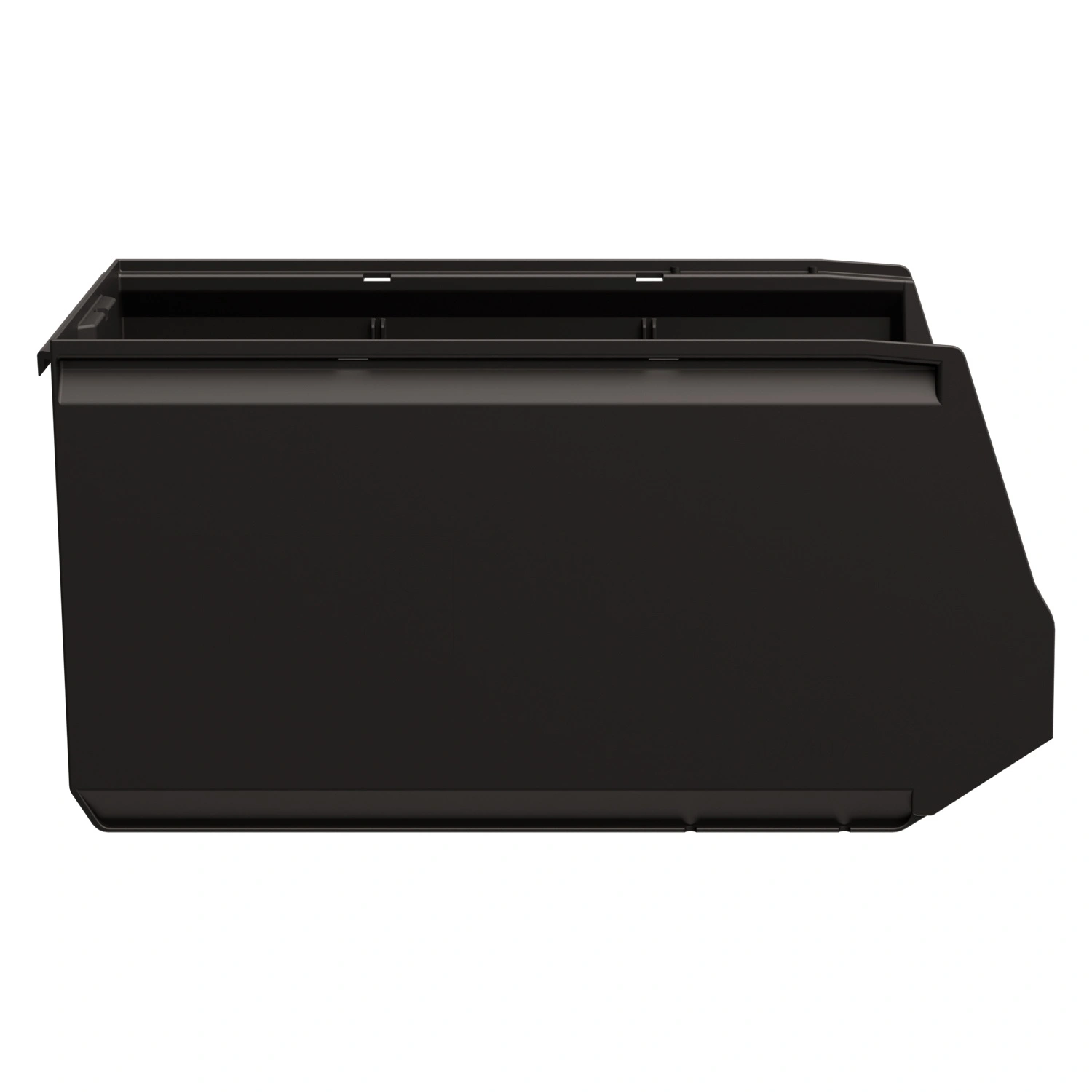 Складской лоток Logic Store 500х300х250 мм iPlast чёрный ЭКО с отверстиями для перегородок N1 (12.407.1)