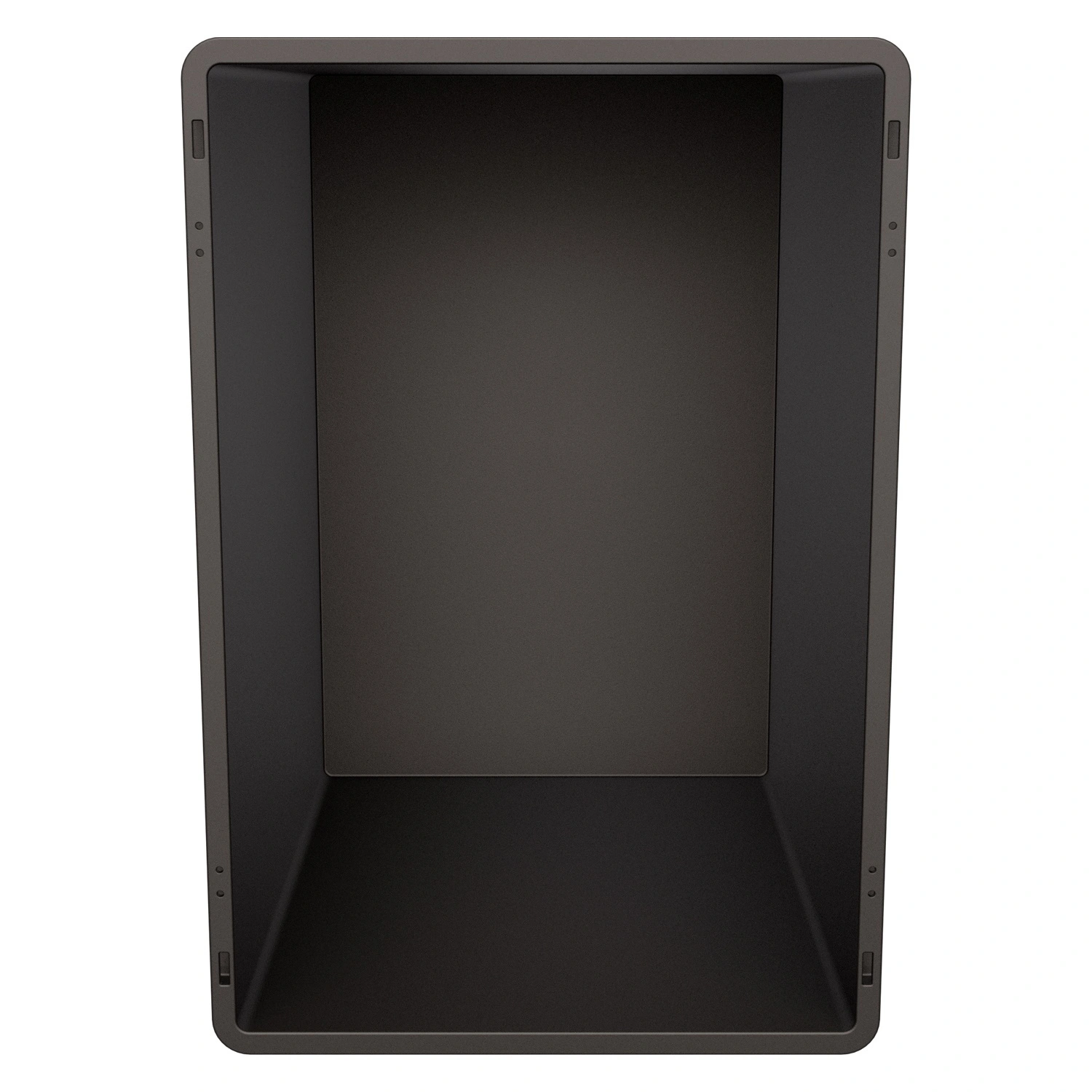 Евроконтейнер ЕС-6442.4 600х400х420 мм iPlast чёрный ЭКО с усиленным дном, закрытыми ручками