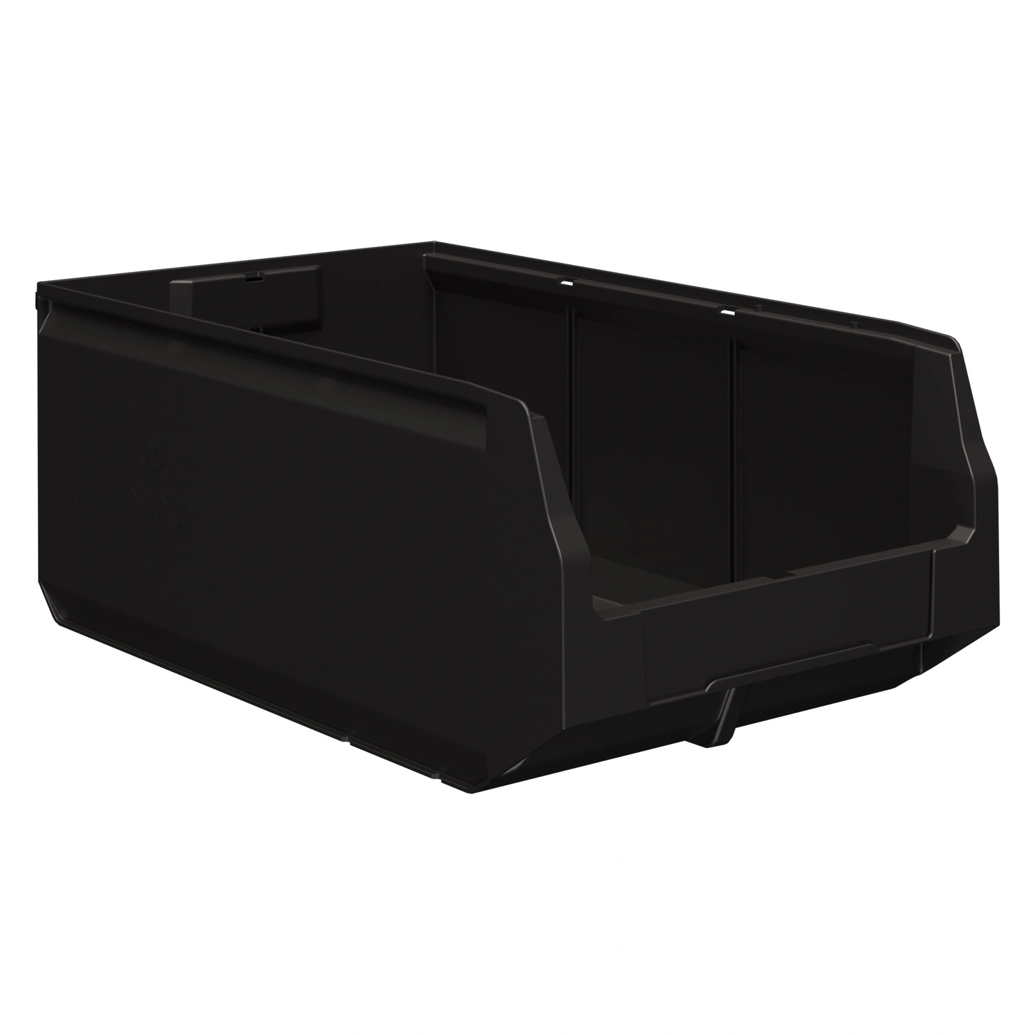 Складской лоток Logic Store 500х300х200 мм iPlast чёрный ЭКО с отверстиями для перегородок N2 (12.406.2)