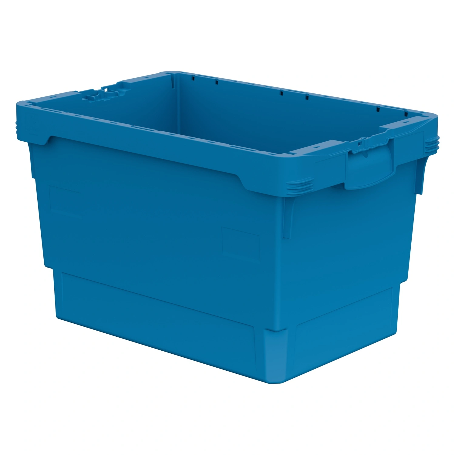 Вкладываемый контейнер INSTORE KV-6437 600x400x370 мм iPlast голубой со сплошным дном