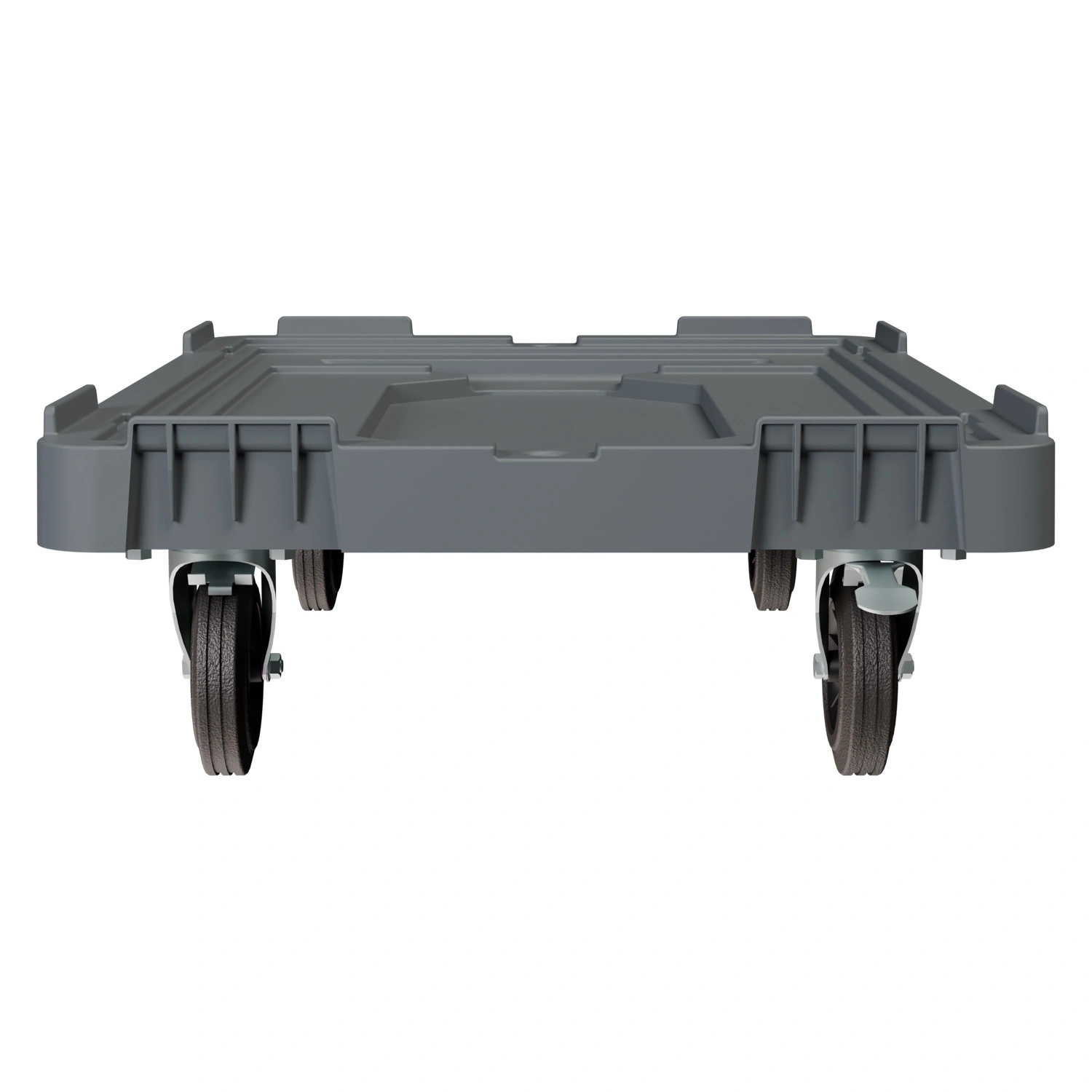 Складская тележка 620х420х185 мм iPlast серая 4-колёсная, без тормоза