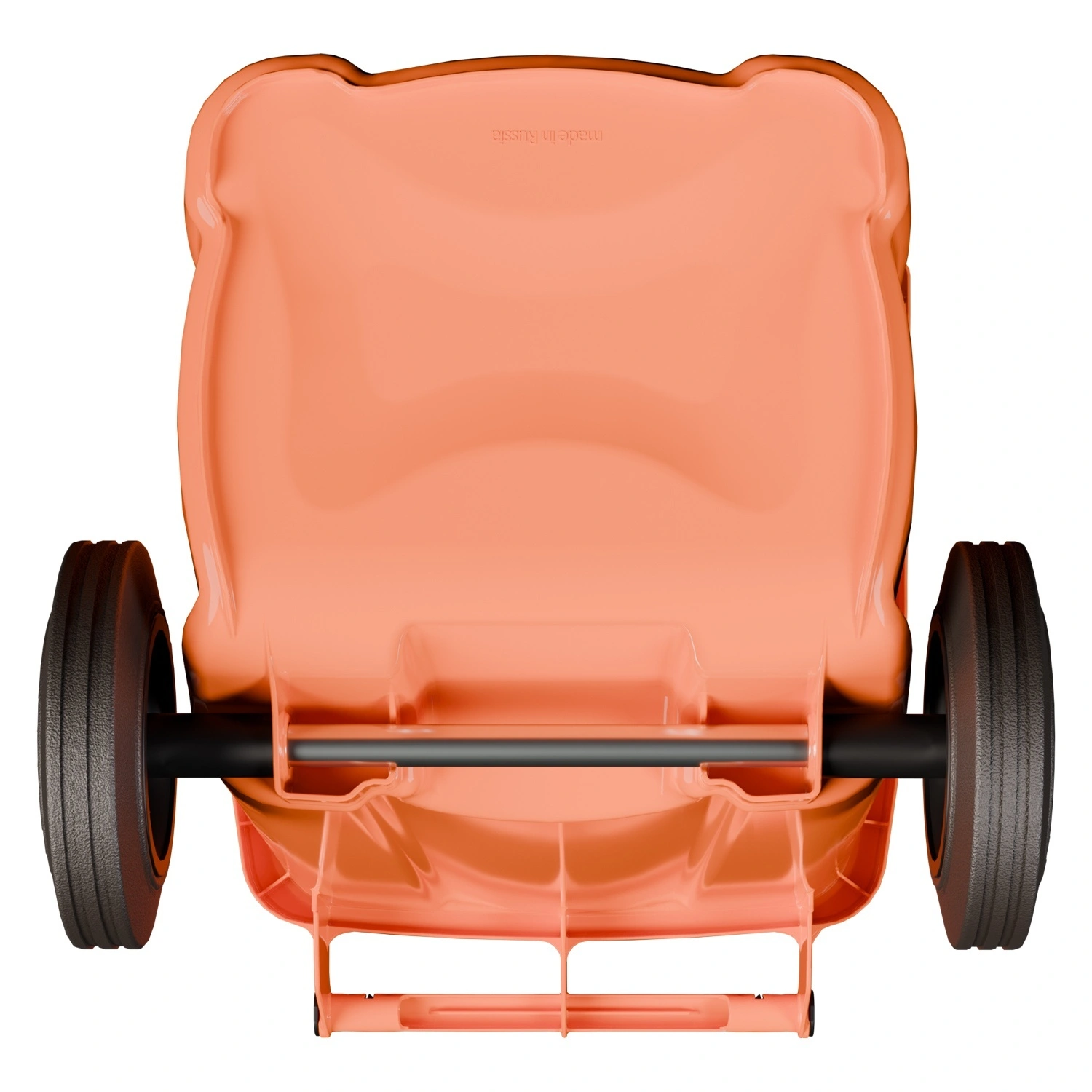 Мусорный контейнер 120 л iPlast оранжевый 2-х колёсный (д. 200 мм) с оранжевой крышкой NEW (20.805)