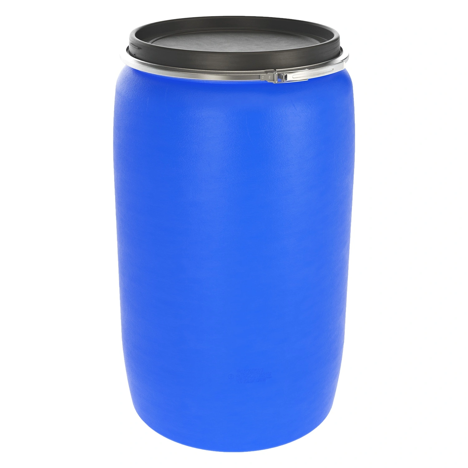 Пластиковая бочка CT 227 л синяя с металлическим обручем Open Top