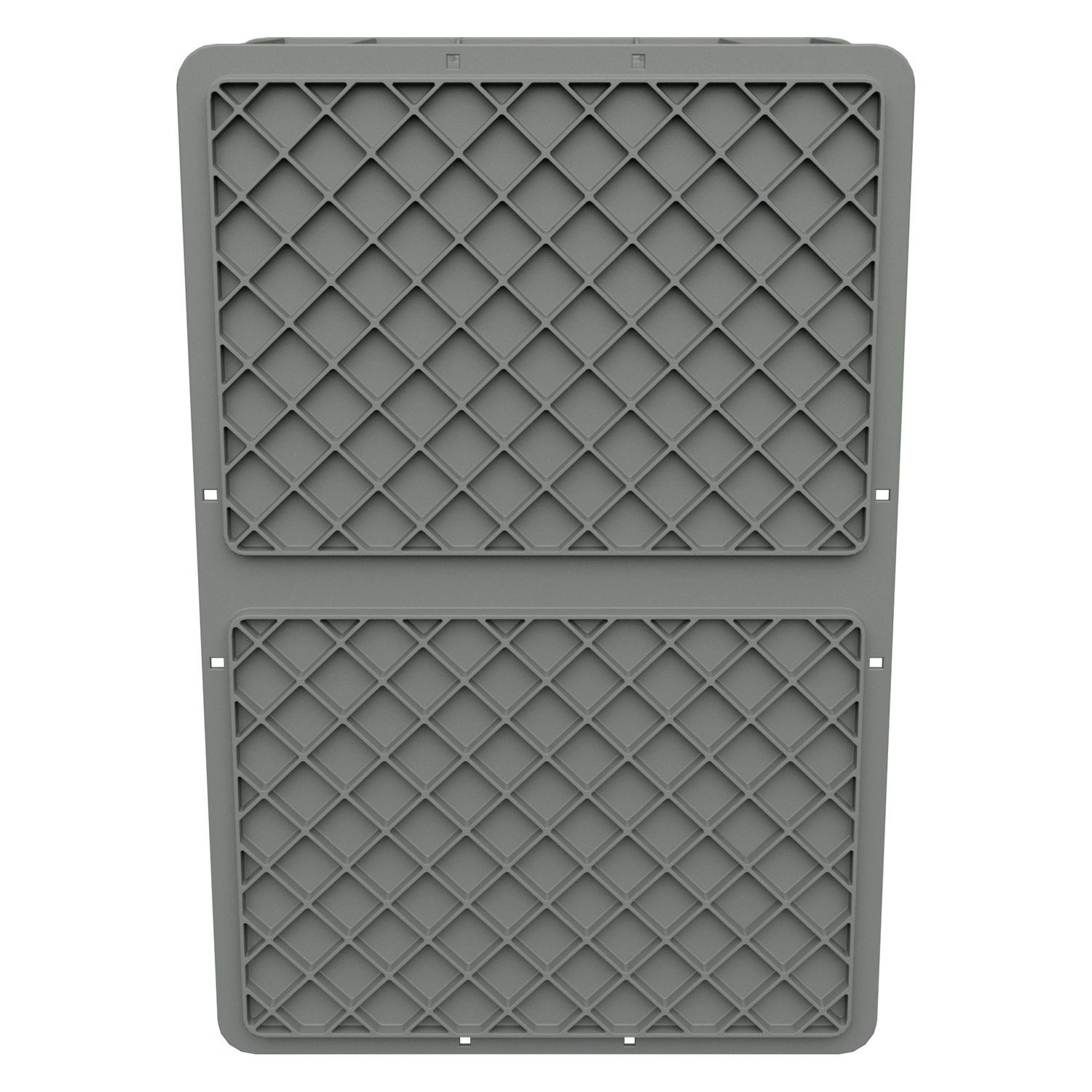 Евроконтейнер ЕС-6422.4 600х400х220 мм iPlast светло-серый с усиленным дном, закрытыми ручками