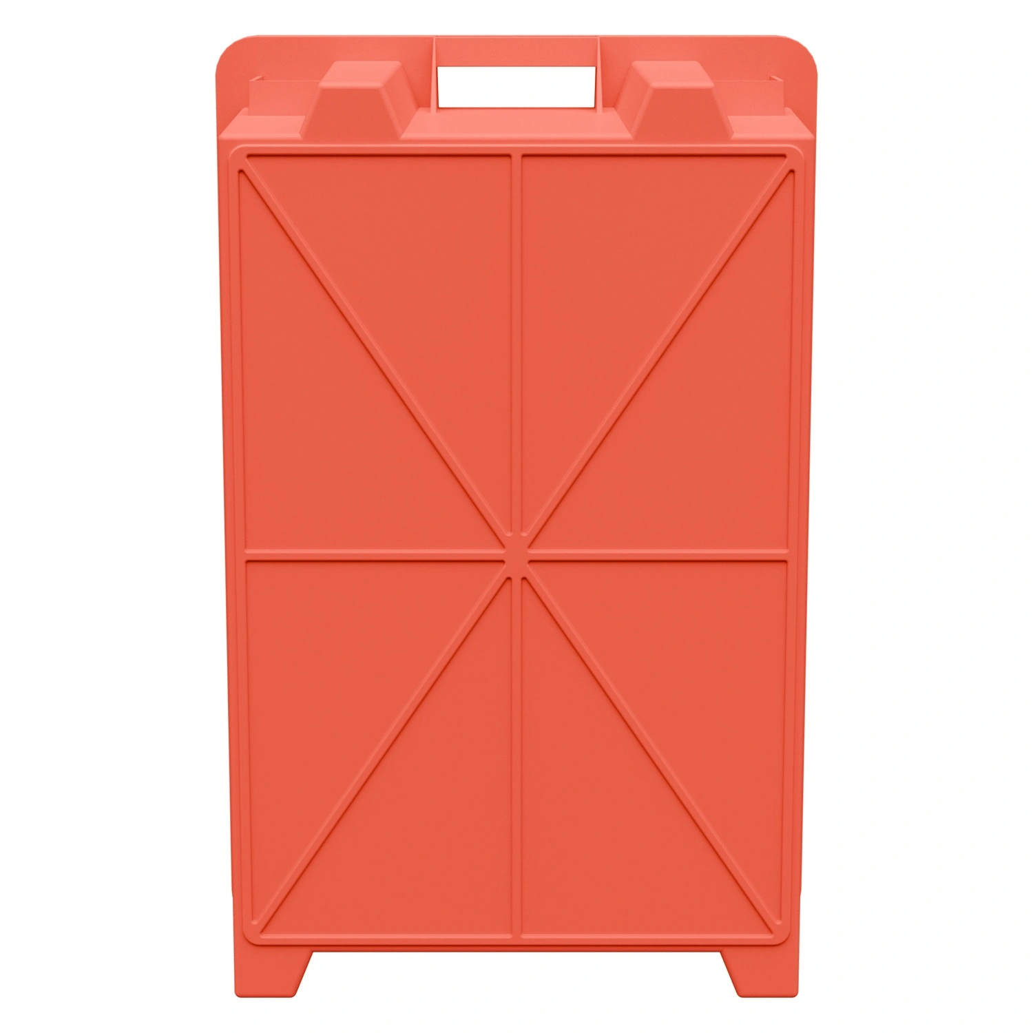 Пищевой ящик универсальный 600х400х200 мм iPlast красный ЭКО со сплошными стенками и дном