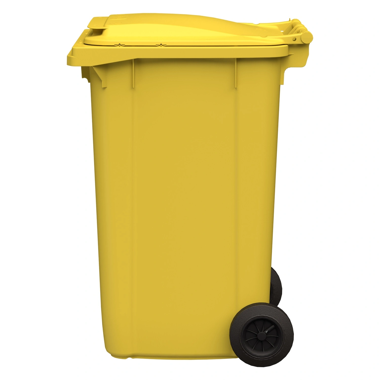 Мусорный контейнер 240 л iPlast жёлтый 2-колёсный (д. 200 мм) с жёлтой крышкой NEW (20.808) Мусорный контейнер 240 л iPlast жёлтый 2-колёсный (д. 200 мм) с жёлтой крышкой NEW (20.808)