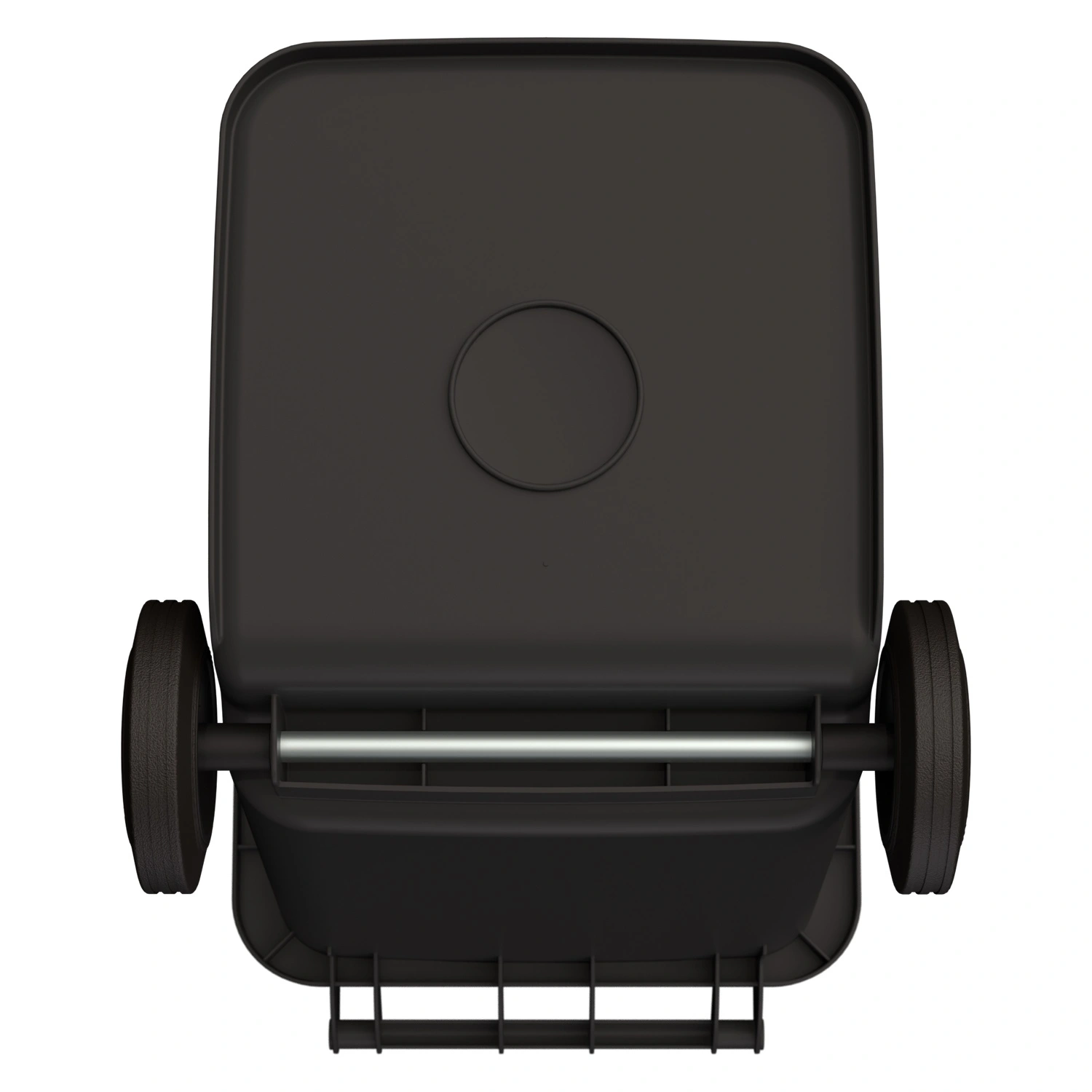 Мусорный контейнер 240 л iPlast серый 2-колёсный (д. 200 мм) с серой крышкой